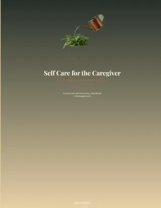 Cover of Self Care for the Caregiver