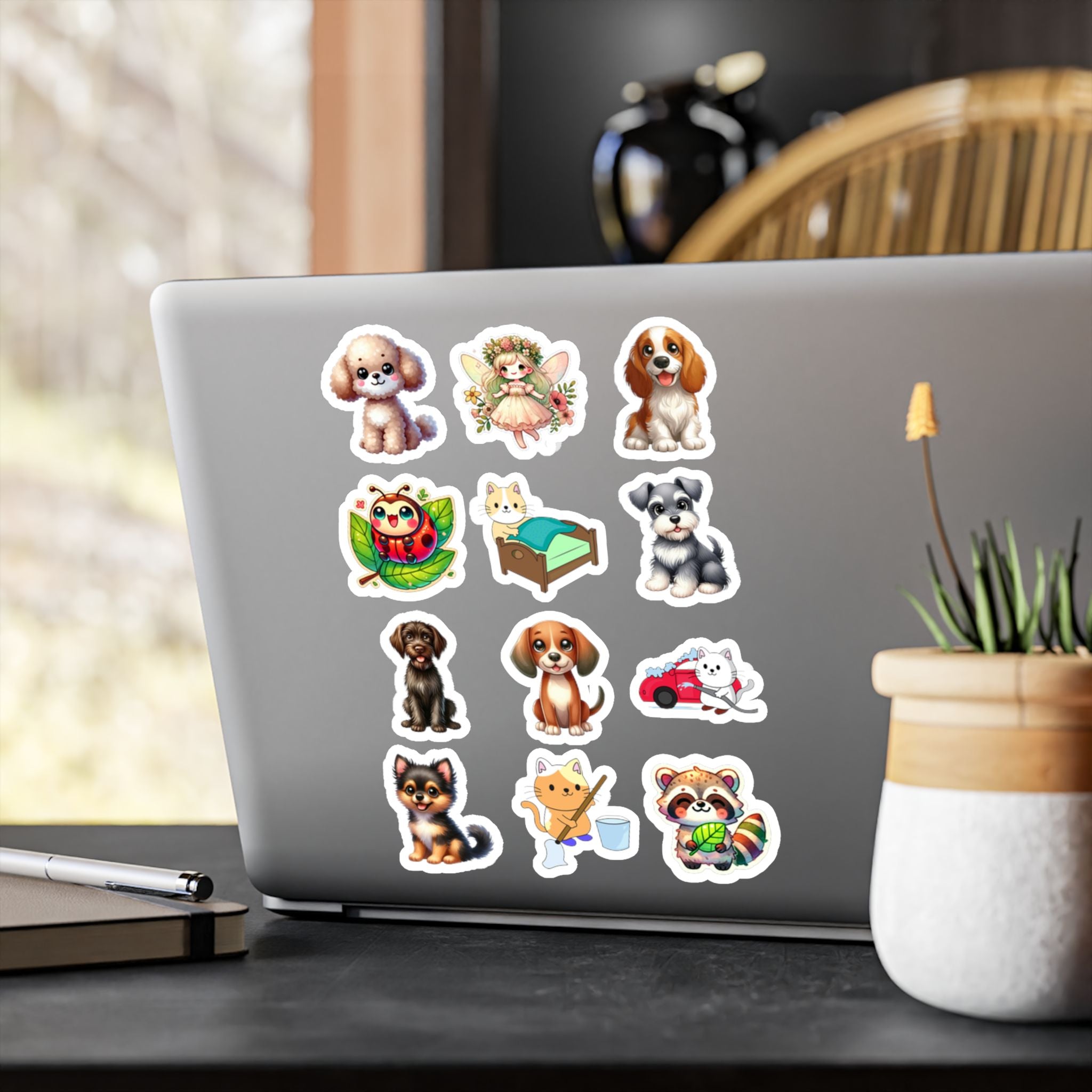 Cute Kawaii Sheet 17 — 12 Kiss-Cut Vinyl Decals