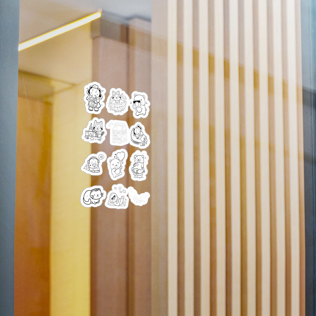 Kawaii Classics Sheet 12 — 12 Kiss-Cut Vinyl Decals