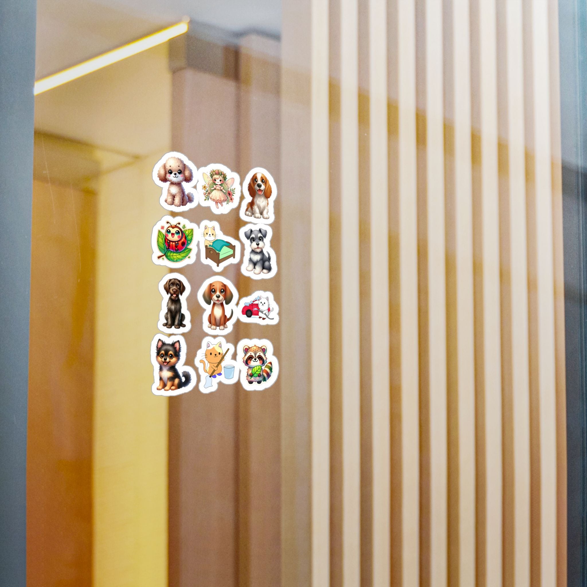 Cute Kawaii Sheet 17 — 12 Kiss-Cut Vinyl Decals