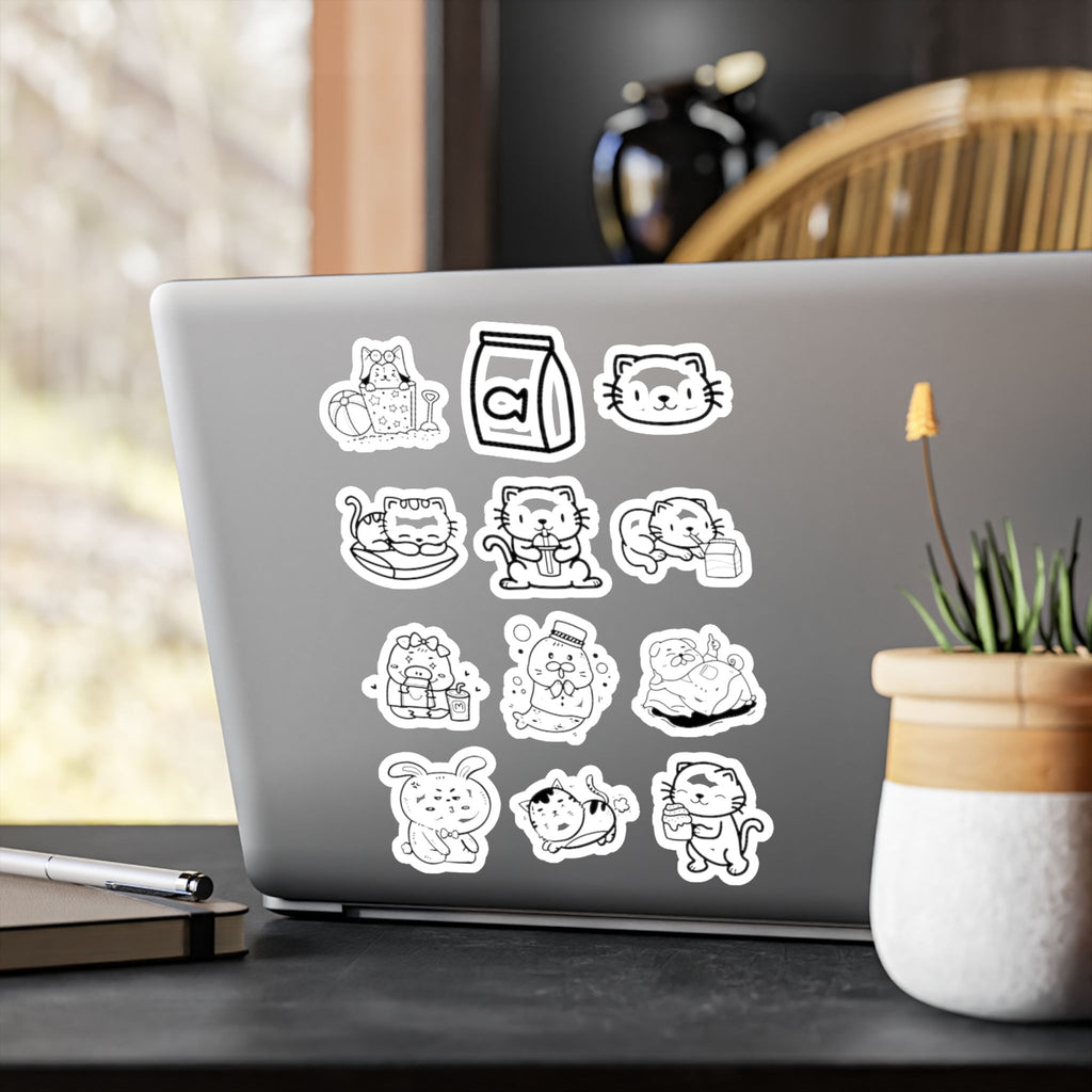 Kawaii Classics Sheet 10 — 12 Kiss-Cut Vinyl Decals