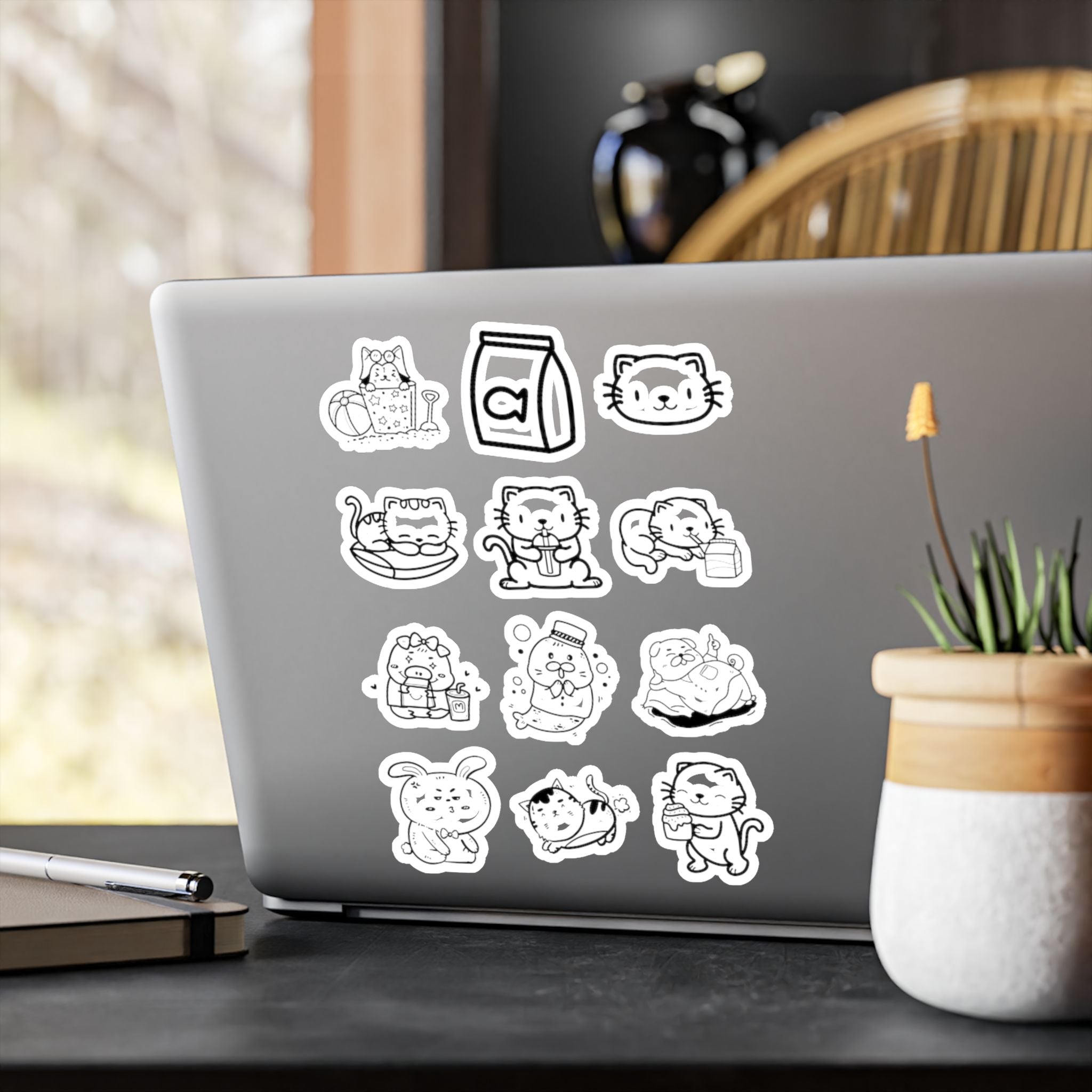 Kawaii Classics Sheet 10 — 12 Kiss-Cut Vinyl Decals
