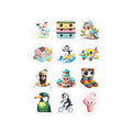 Kawaii Stickers Sheet 195 — 12 Kiss-Cut Vinyl Decals