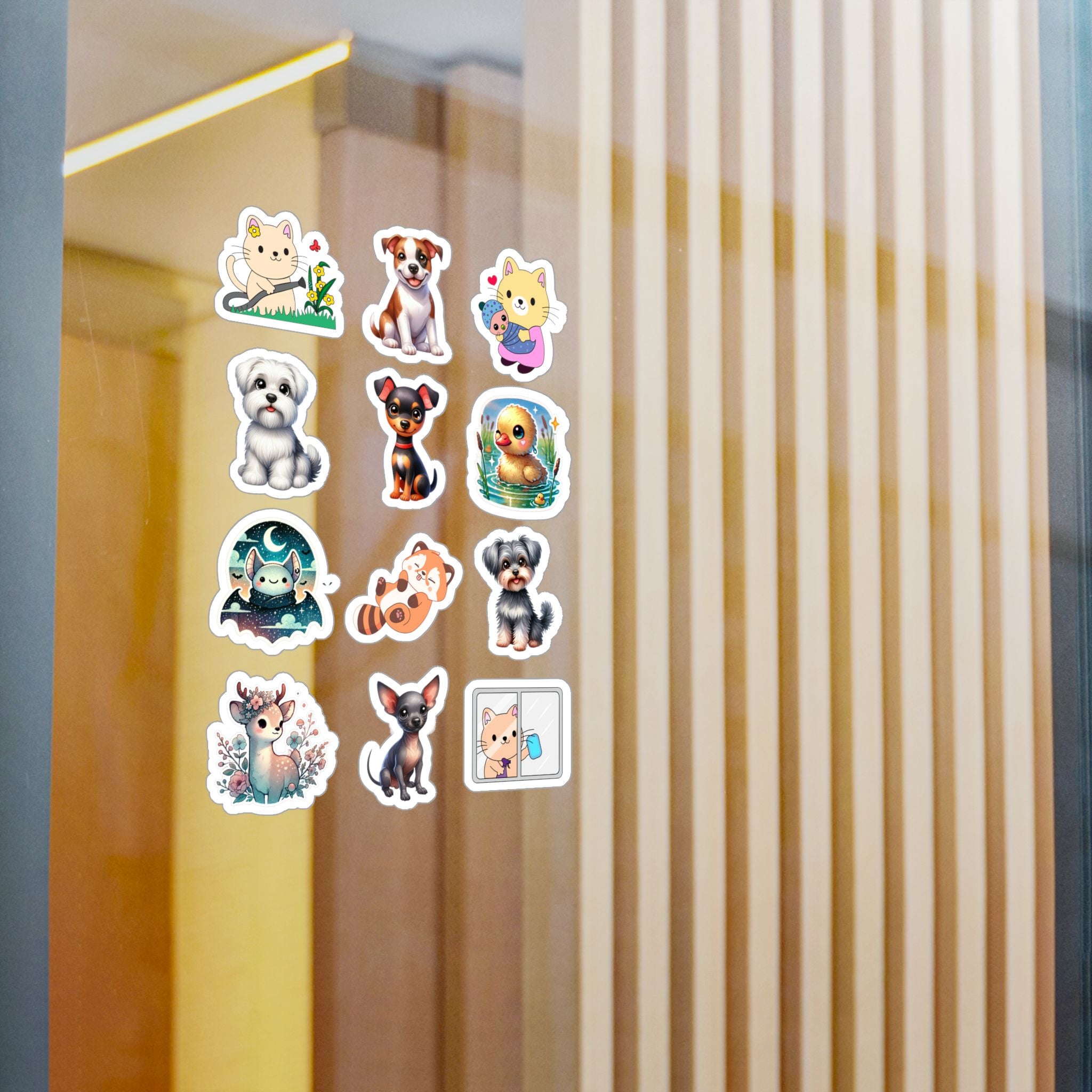 Cute Kawaii Sheet 05 — 12 Kiss-Cut Vinyl Decals