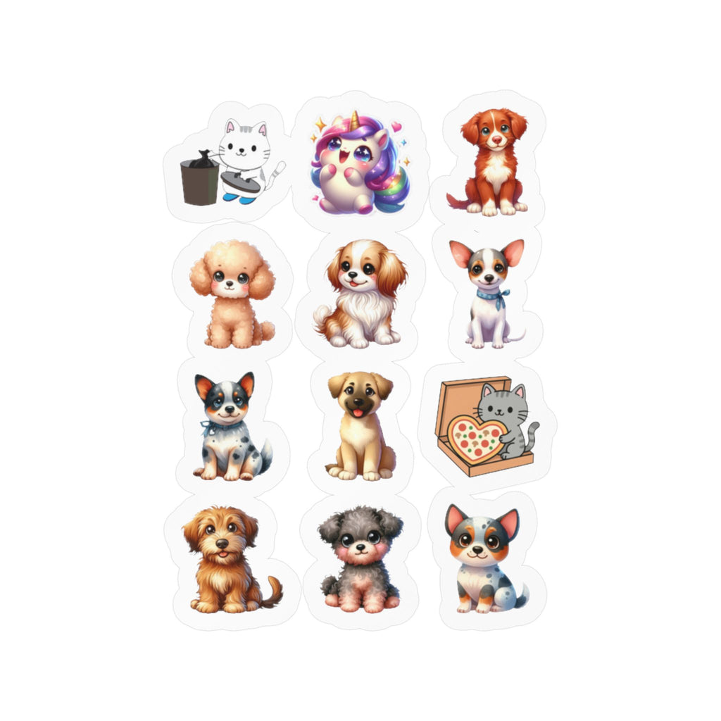 Cute Kawaii Sheet 22 — 12 Kiss-Cut Vinyl Decals