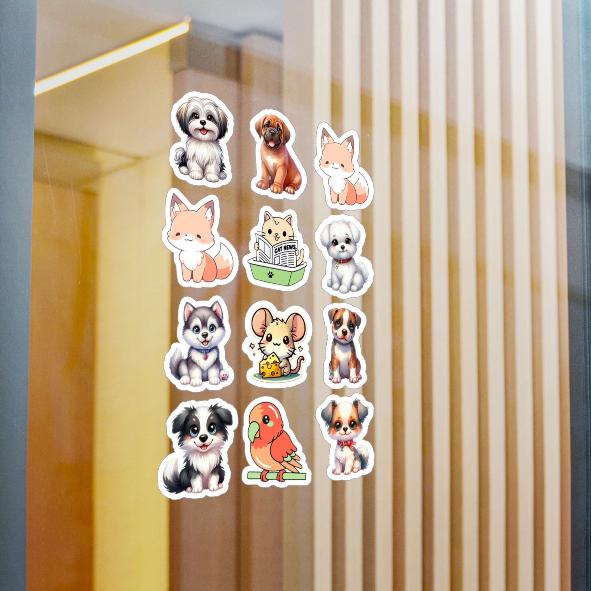 Cute Kawaii Sheet 14 — 12 Kiss-Cut Vinyl Decals