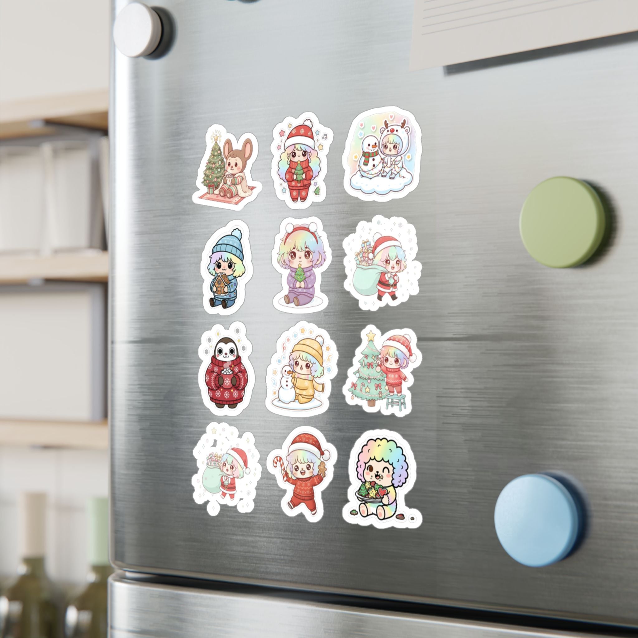 Christmas Monsters Sheet 14 — 12 Kiss-Cut Vinyl Decals