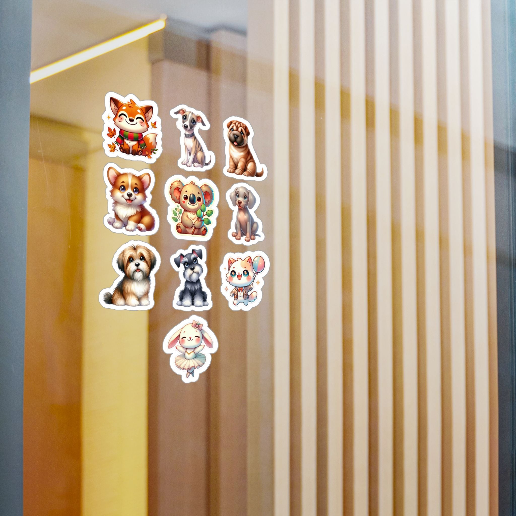 Cute Kawaii Sheet 31 — 10 Kiss-Cut Vinyl Decals