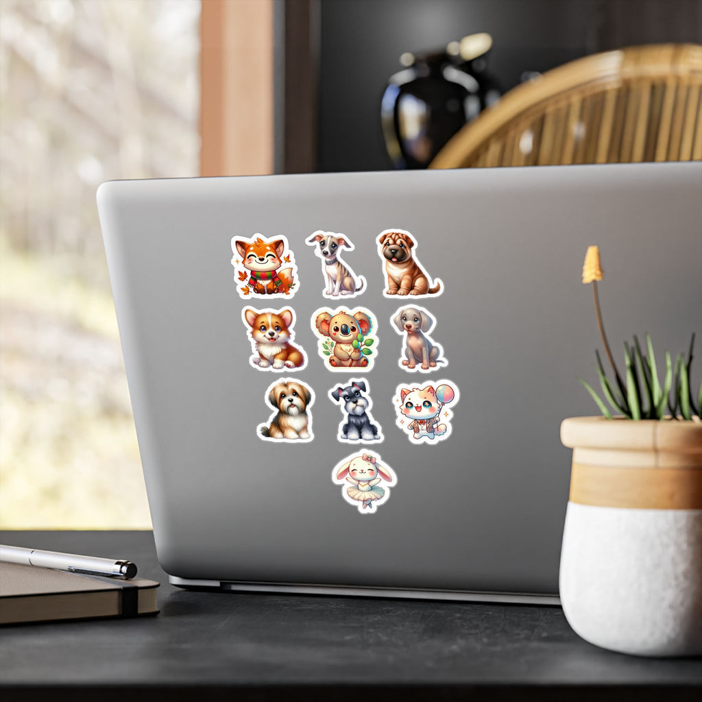 Cute Kawaii Sheet 31 — 10 Kiss-Cut Vinyl Decals
