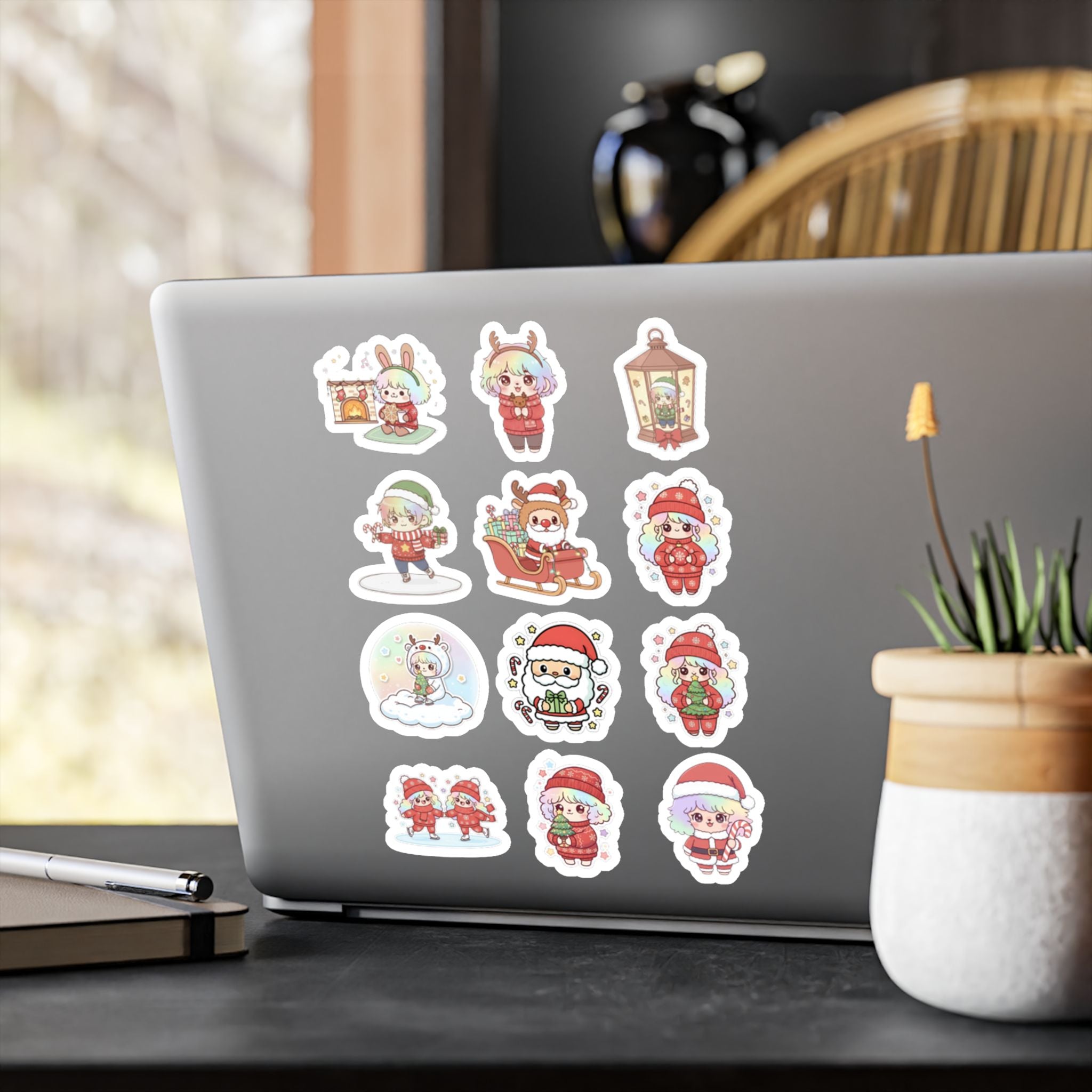 Christmas Monsters Sheet 05 — 12 Kiss-Cut Vinyl Decals