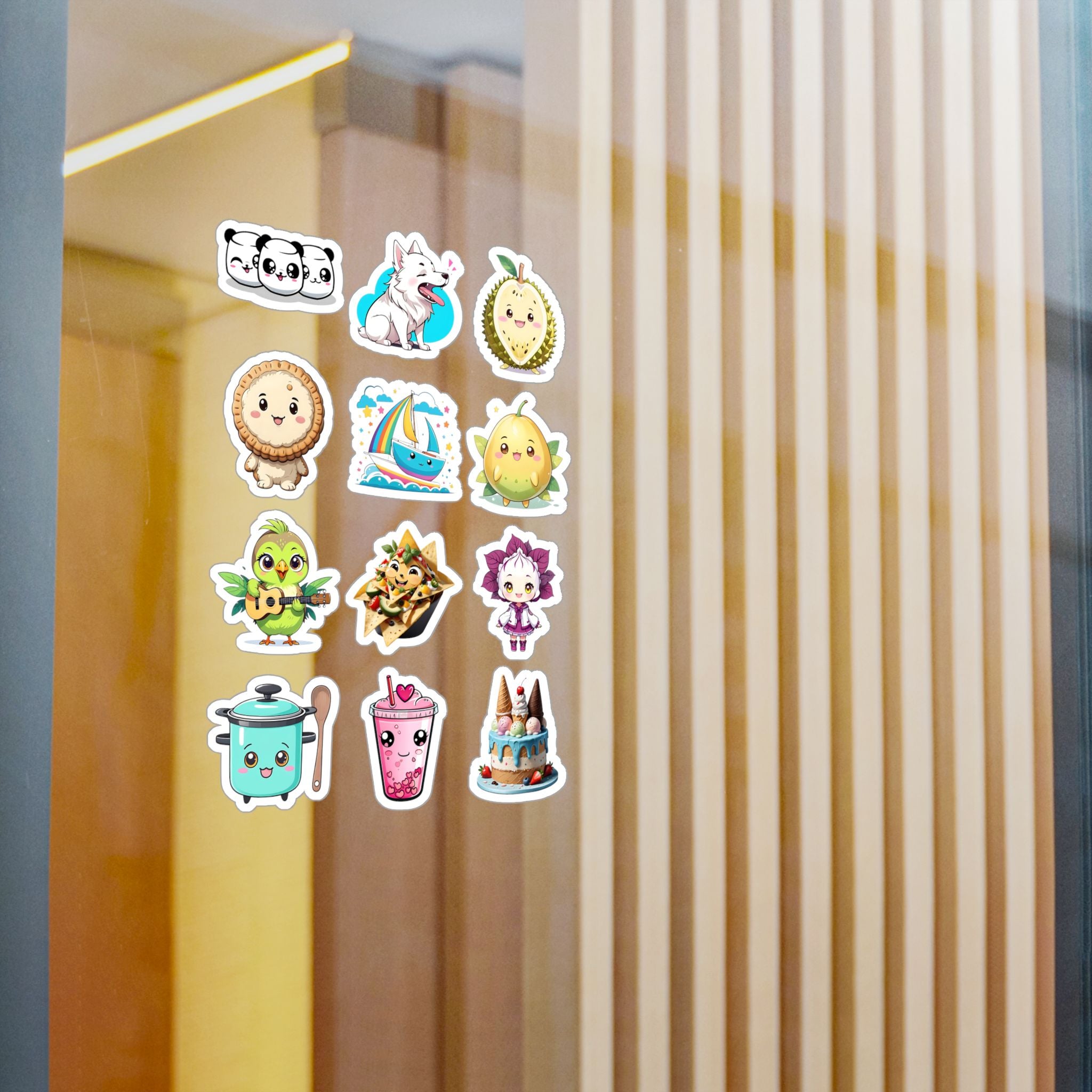 Kawaii Stickers Sheet 114 — 12 Kiss-Cut Vinyl Decals