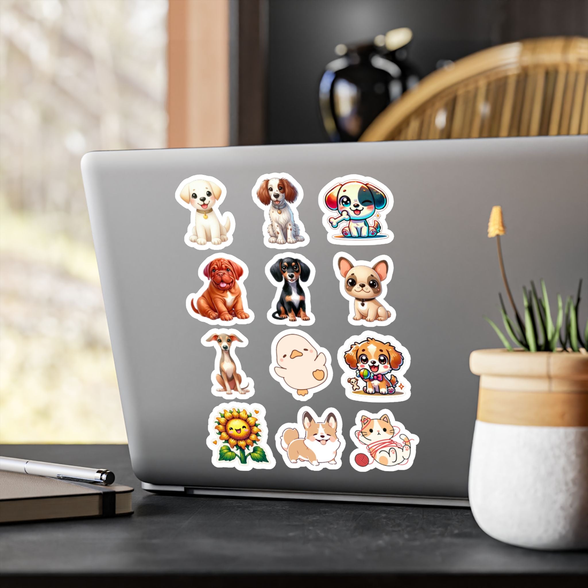 Cute Kawaii Sheet 20 — 12 Kiss-Cut Vinyl Decals