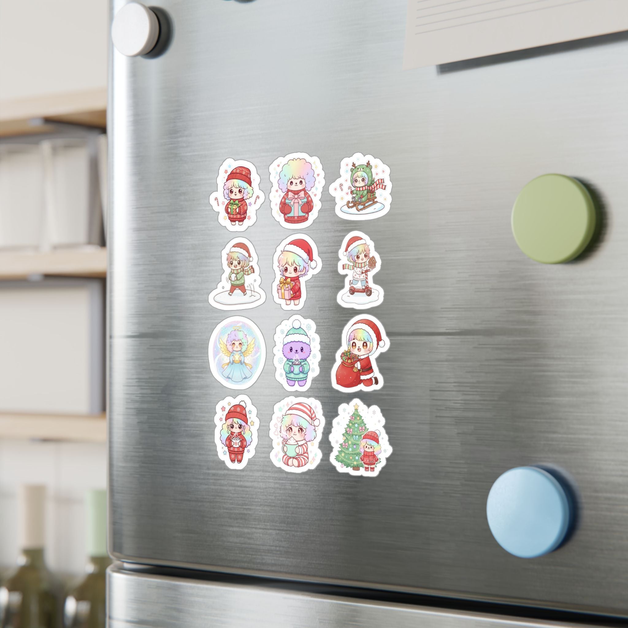Christmas Monsters Sheet 10 — 12 Kiss-Cut Vinyl Decals