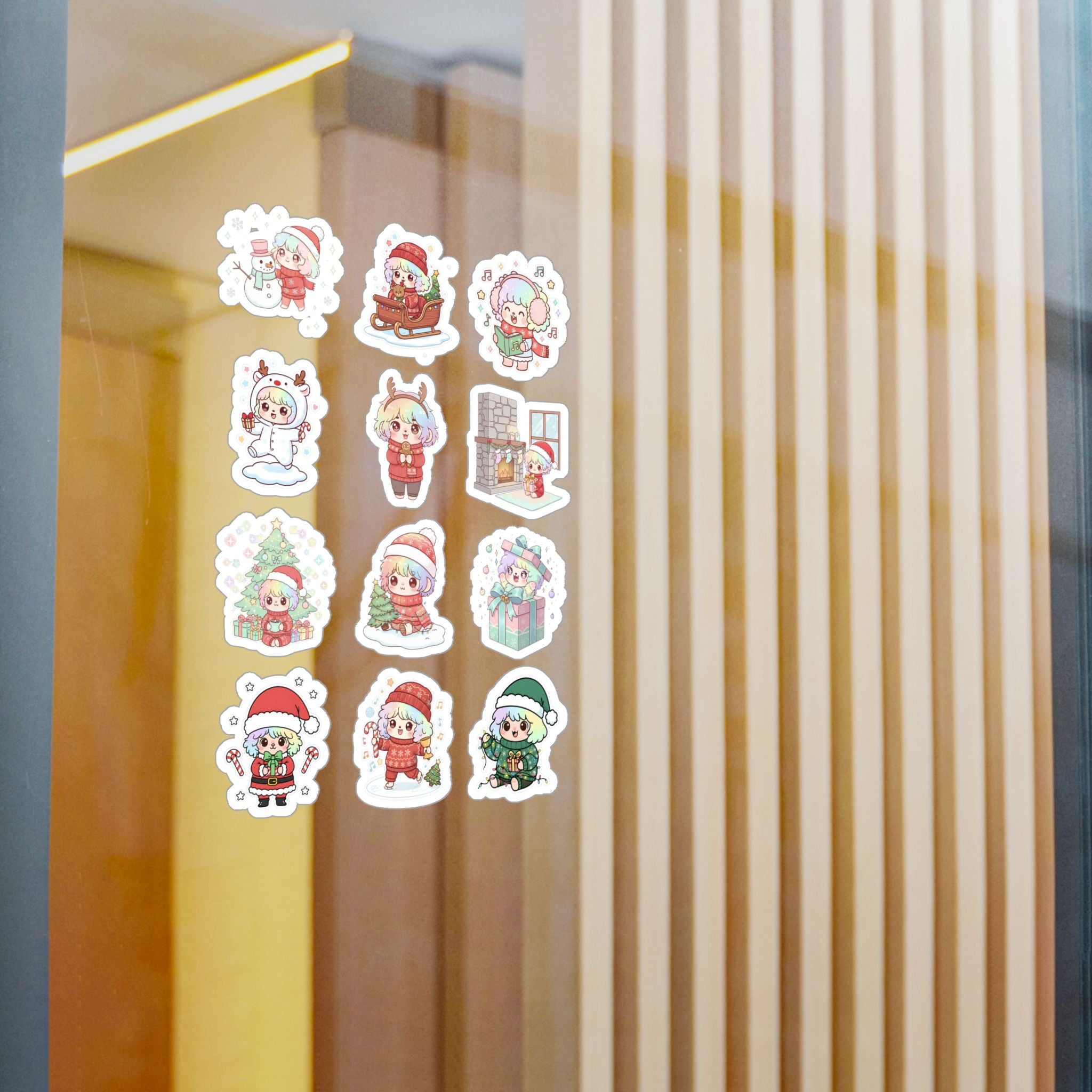Christmas Monsters Sheet 09 — 12 Kiss-Cut Vinyl Decals