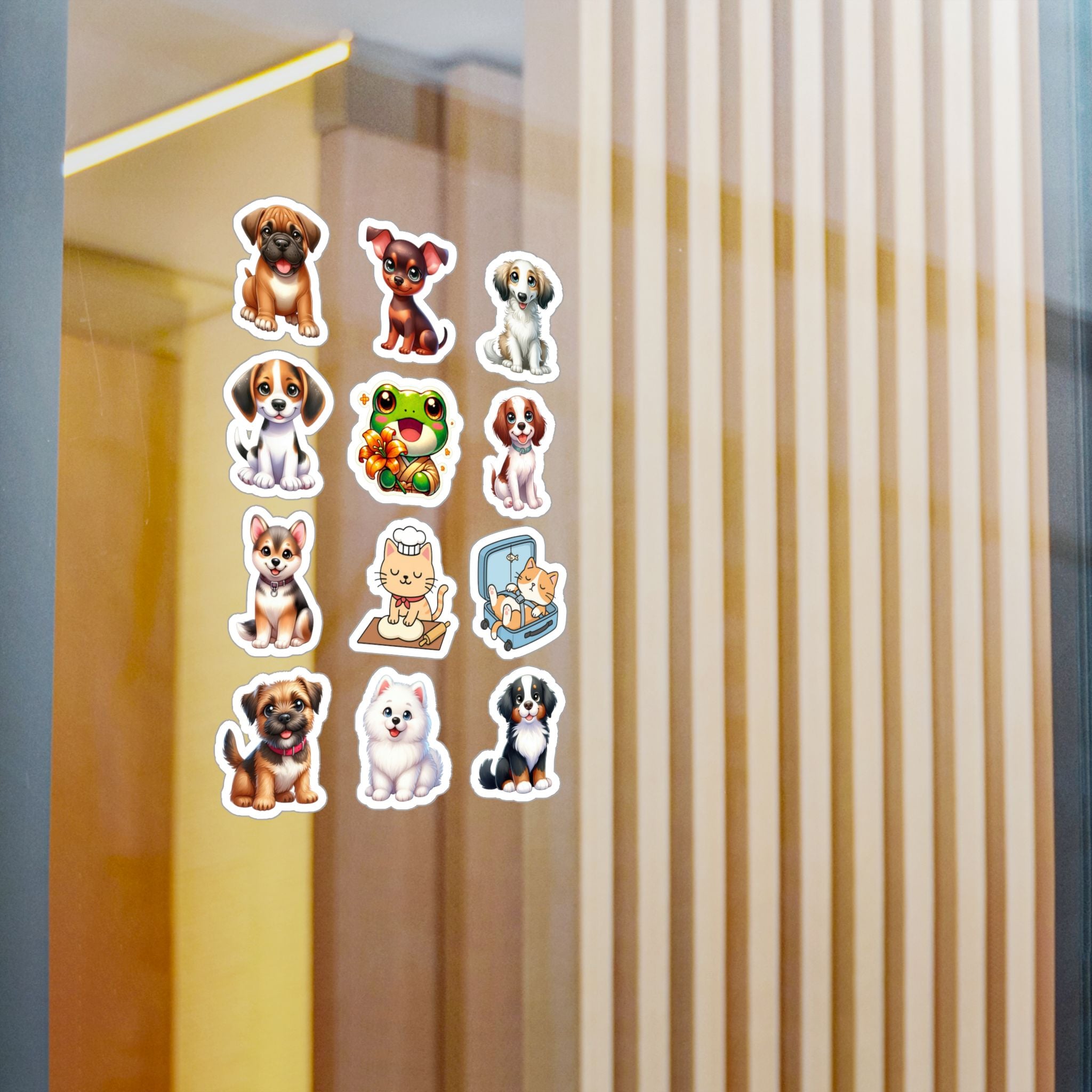 Cute Kawaii Sheet 04 — 12 Kiss-Cut Vinyl Decals