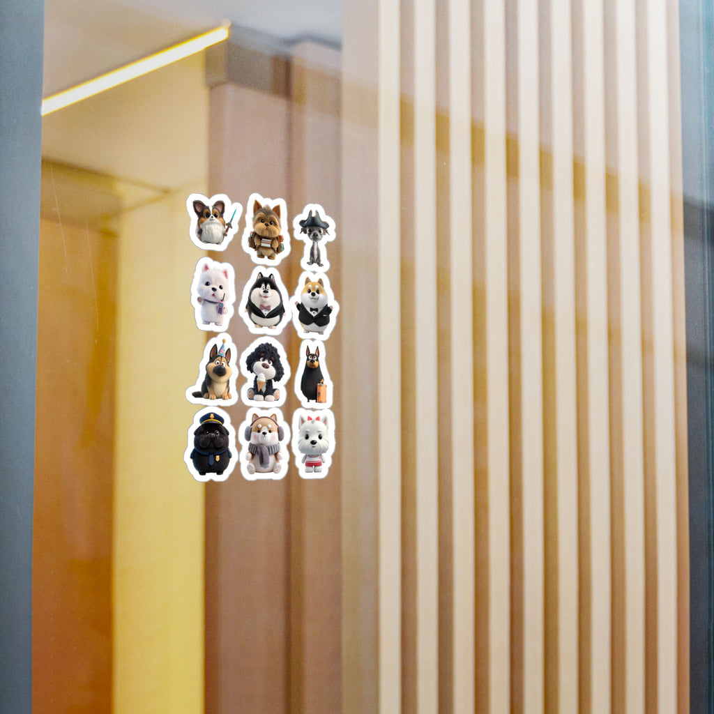 Kawaii Dogs Sheet 07 — 12 Kiss-Cut Vinyl Decals