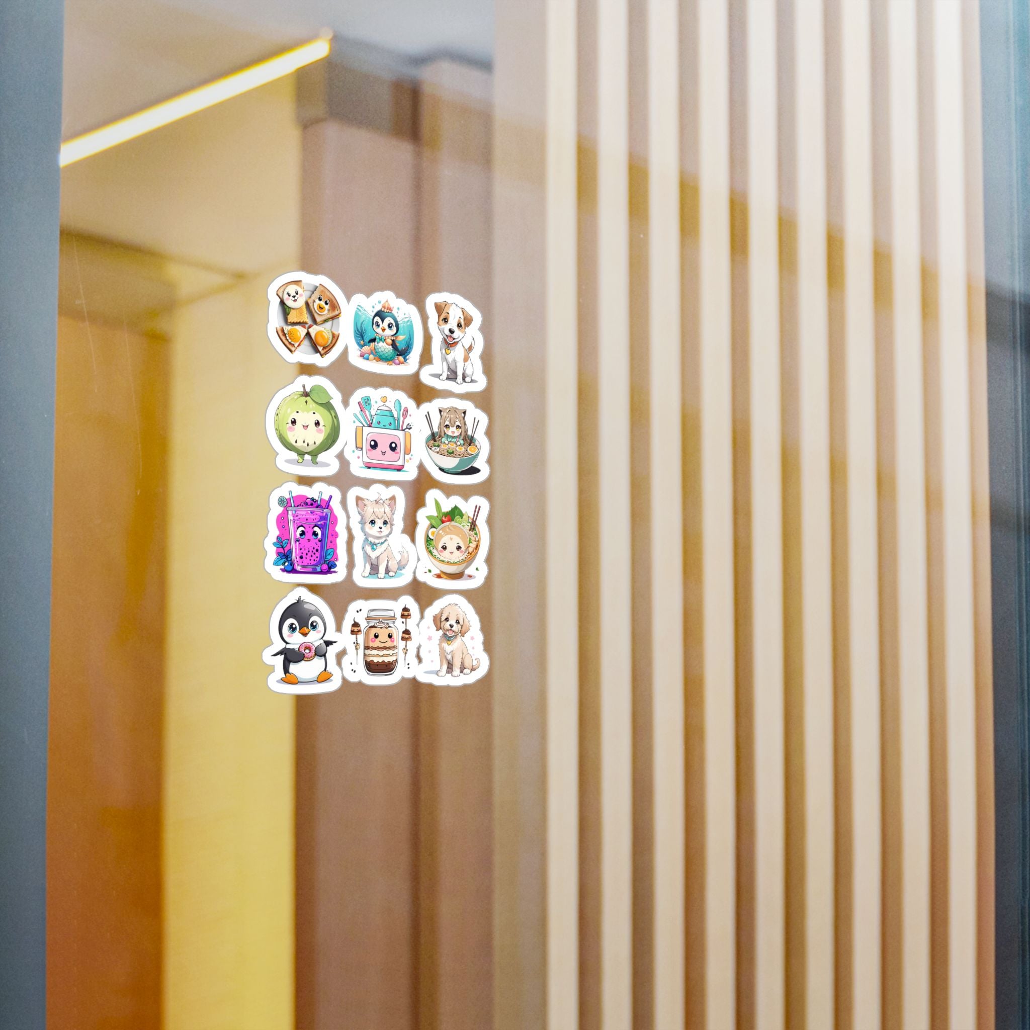 Kawaii Stickers Sheet 118 — 12 Kiss-Cut Vinyl Decals