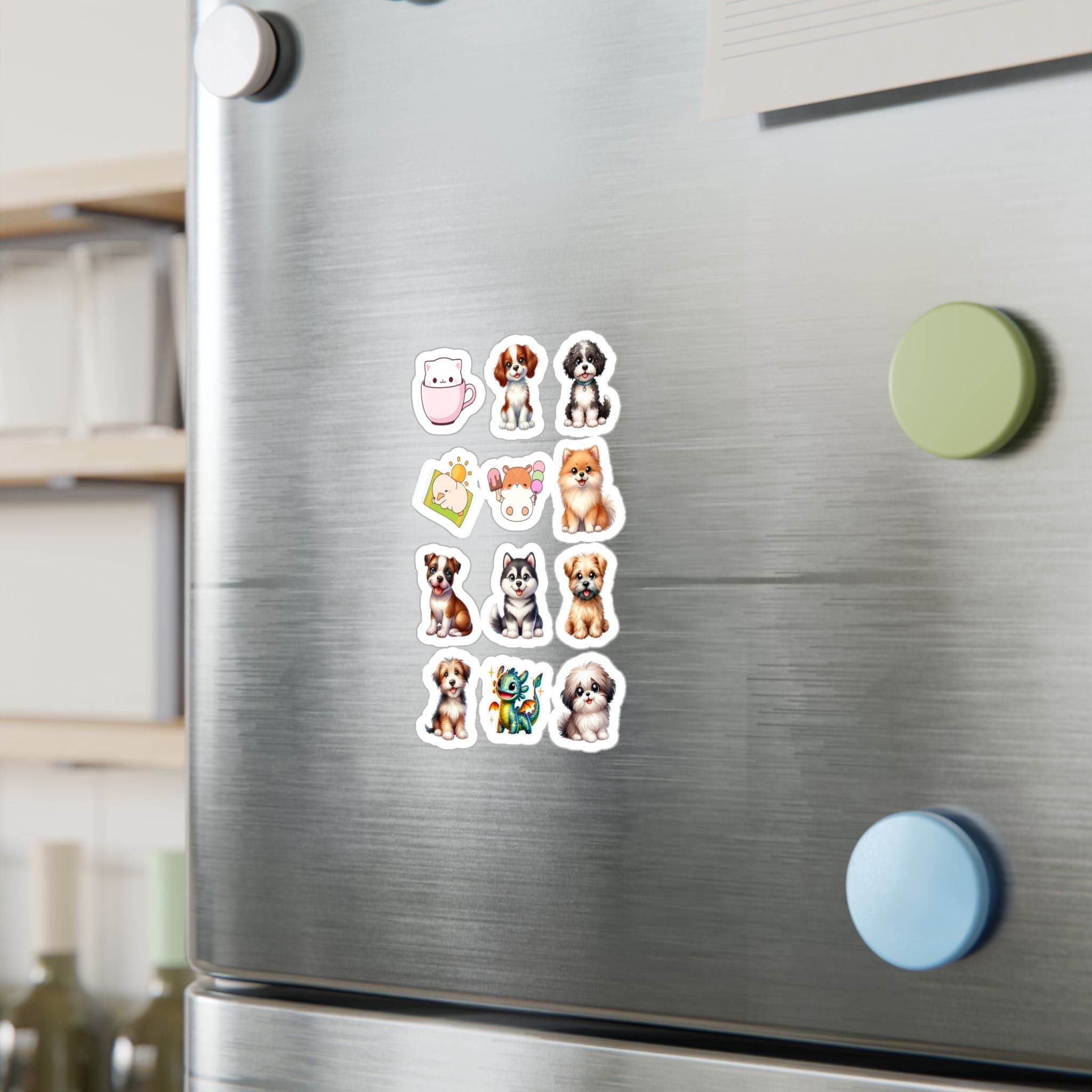 Cute Kawaii Sheet 26 — 12 Kiss-Cut Vinyl Decals