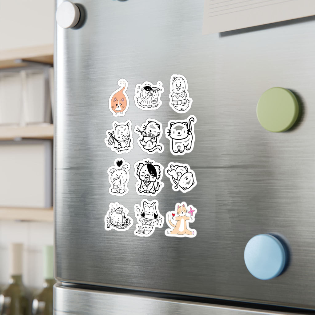 Kawaii Classics Sheet 03 — 12 Kiss-Cut Vinyl Decals