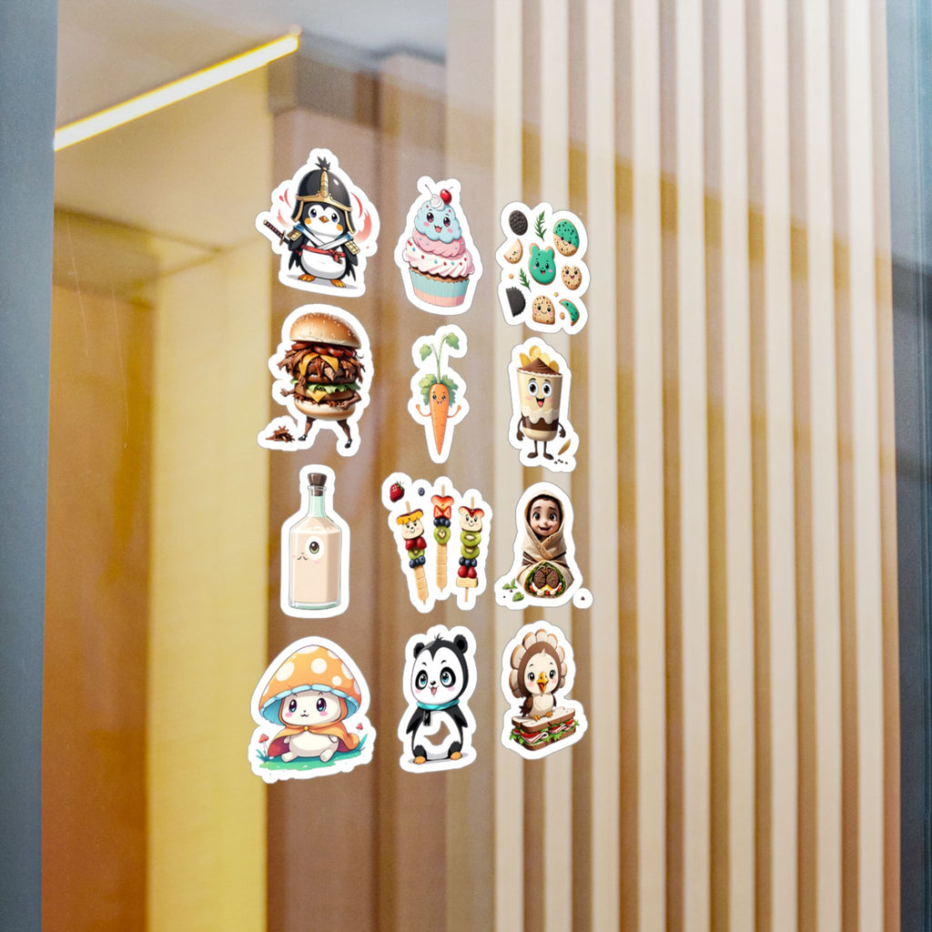Kawaii Stickers Sheet 139 — 12 Kiss-Cut Vinyl Decals