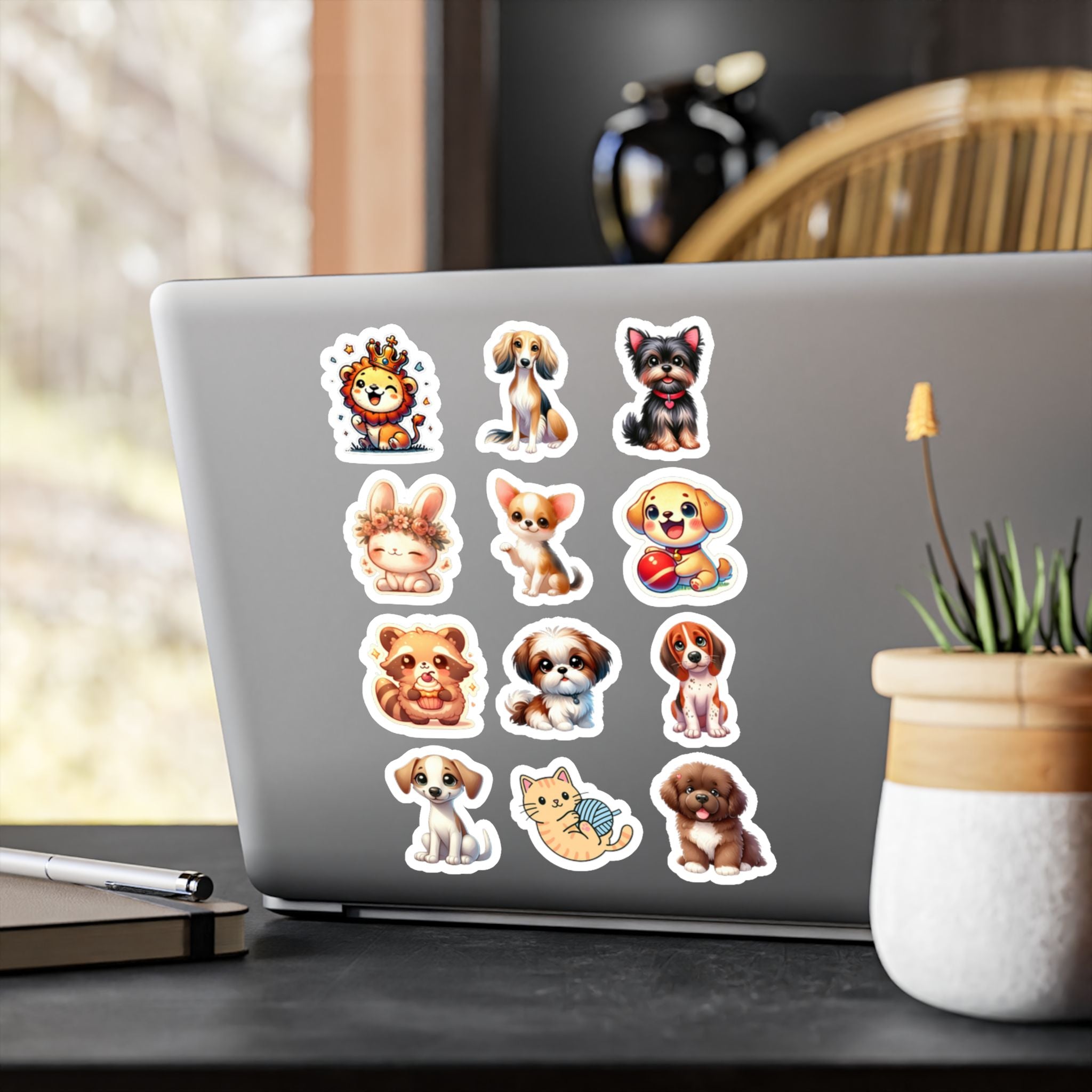 Cute Kawaii Sheet 15 — 12 Kiss-Cut Vinyl Decals