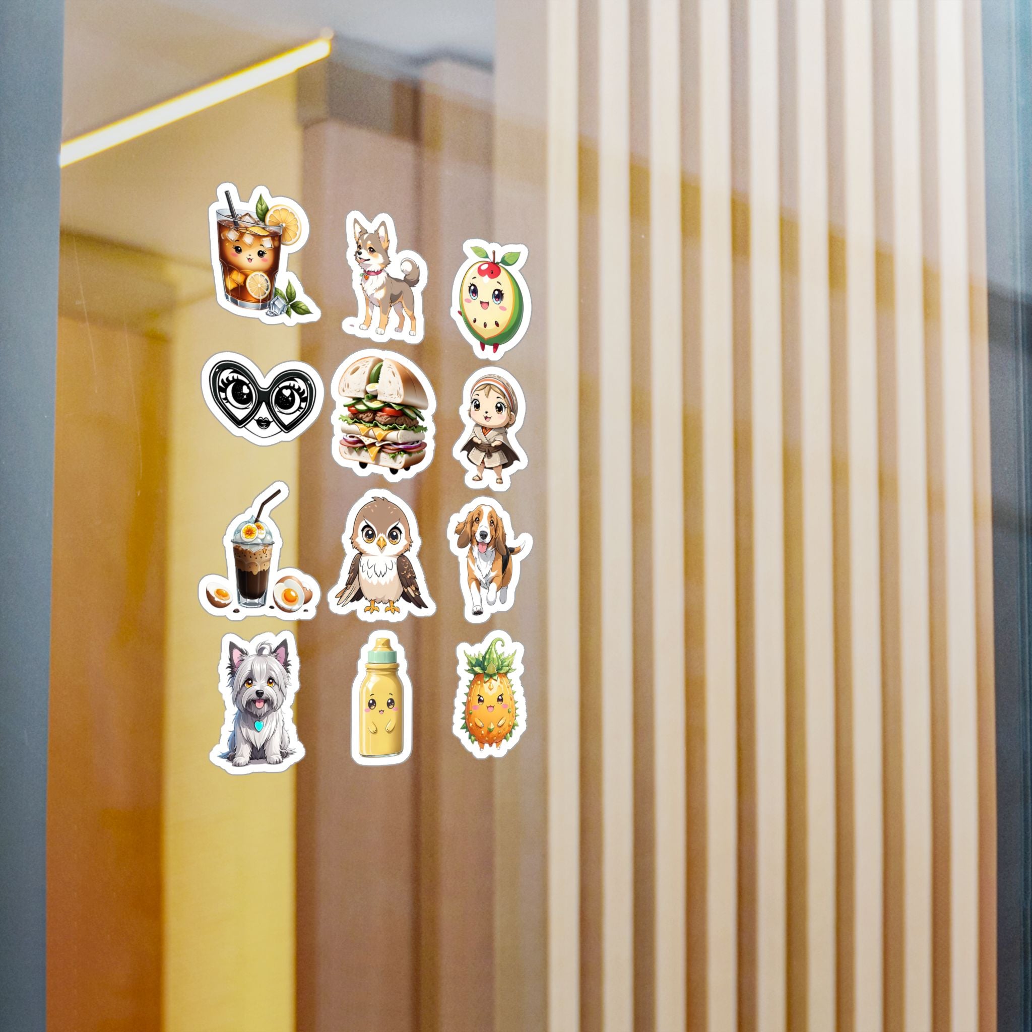 Kawaii Stickers Sheet 29 — 12 Kiss-Cut Vinyl Decals