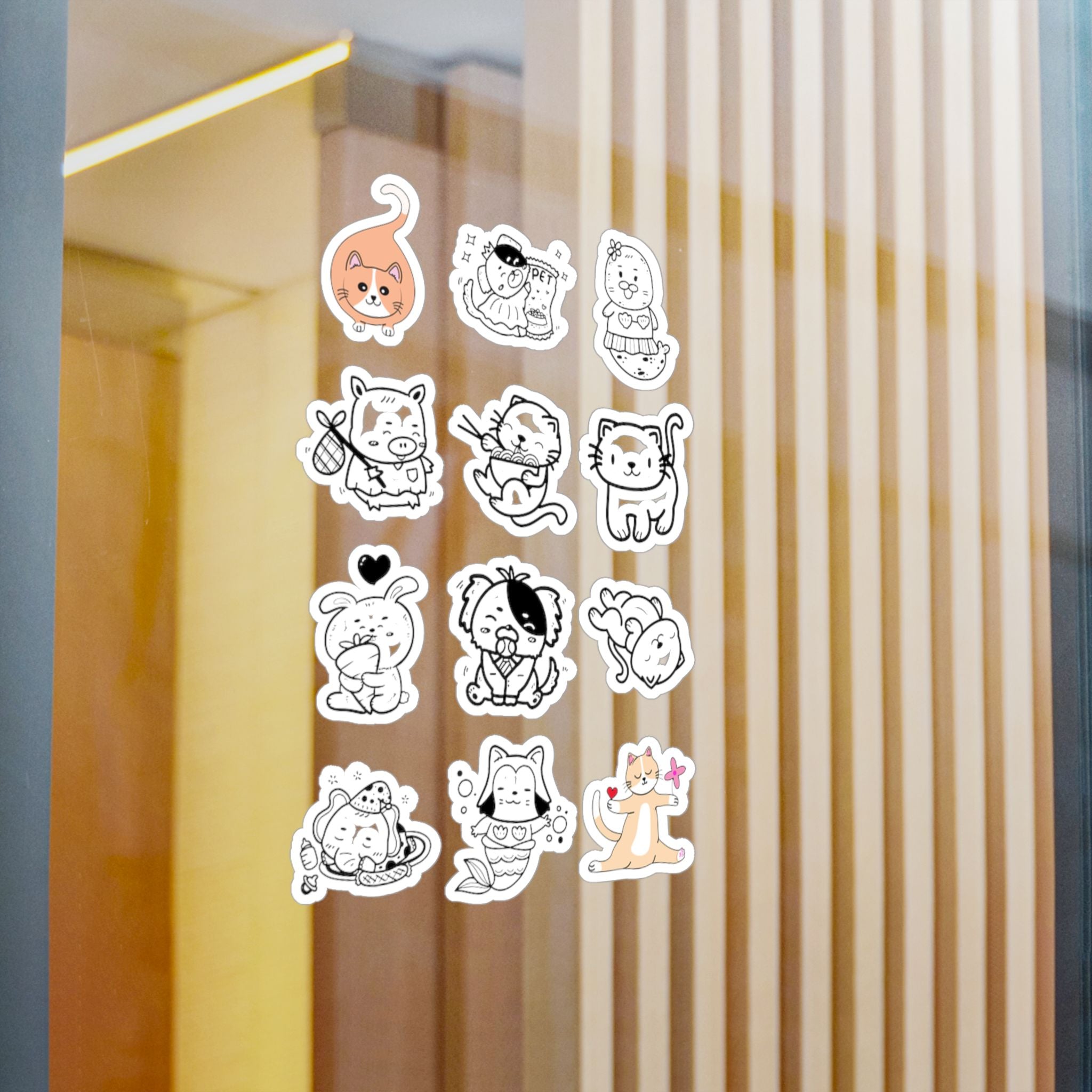 Kawaii Classics Sheet 03 — 12 Kiss-Cut Vinyl Decals