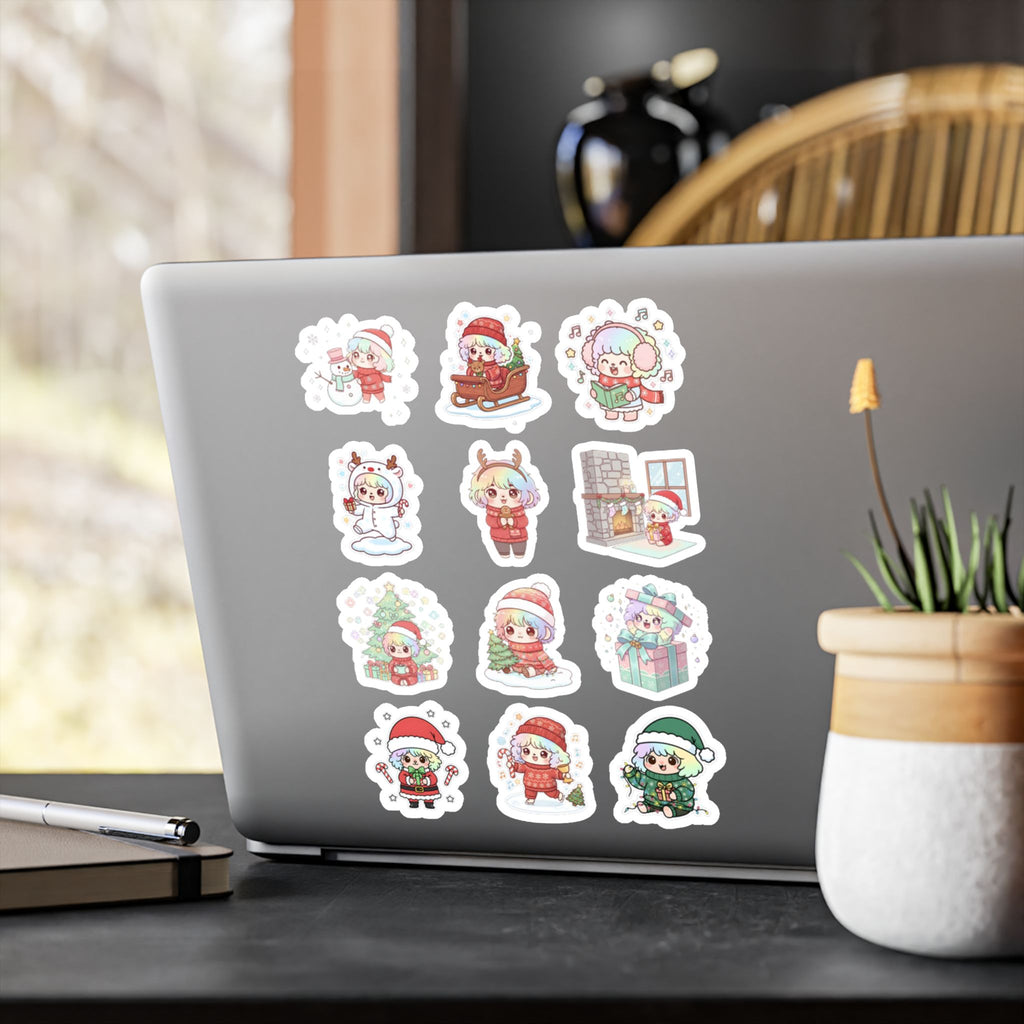 Christmas Monsters Sheet 09 — 12 Kiss-Cut Vinyl Decals