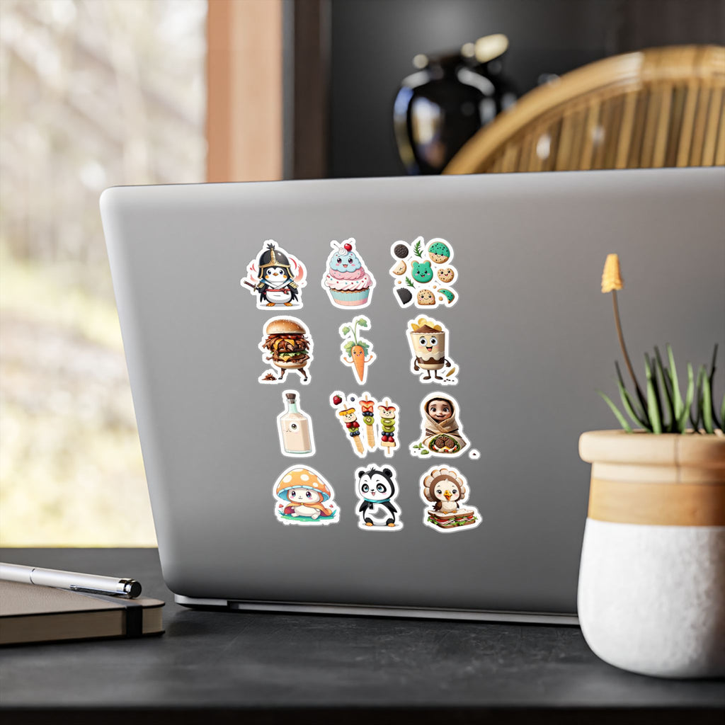 Kawaii Stickers Sheet 139 — 12 Kiss-Cut Vinyl Decals