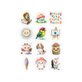 Kawaii Stickers Sheet 250 — 12 Kiss-Cut Vinyl Decals