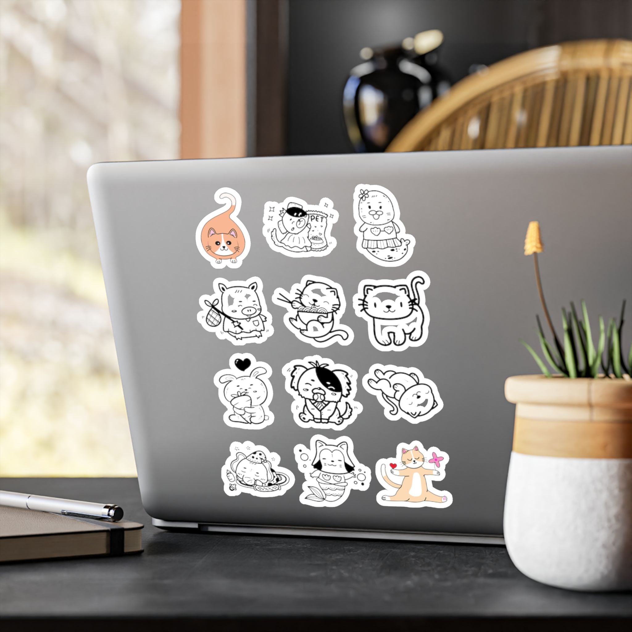 Kawaii Classics Sheet 03 — 12 Kiss-Cut Vinyl Decals