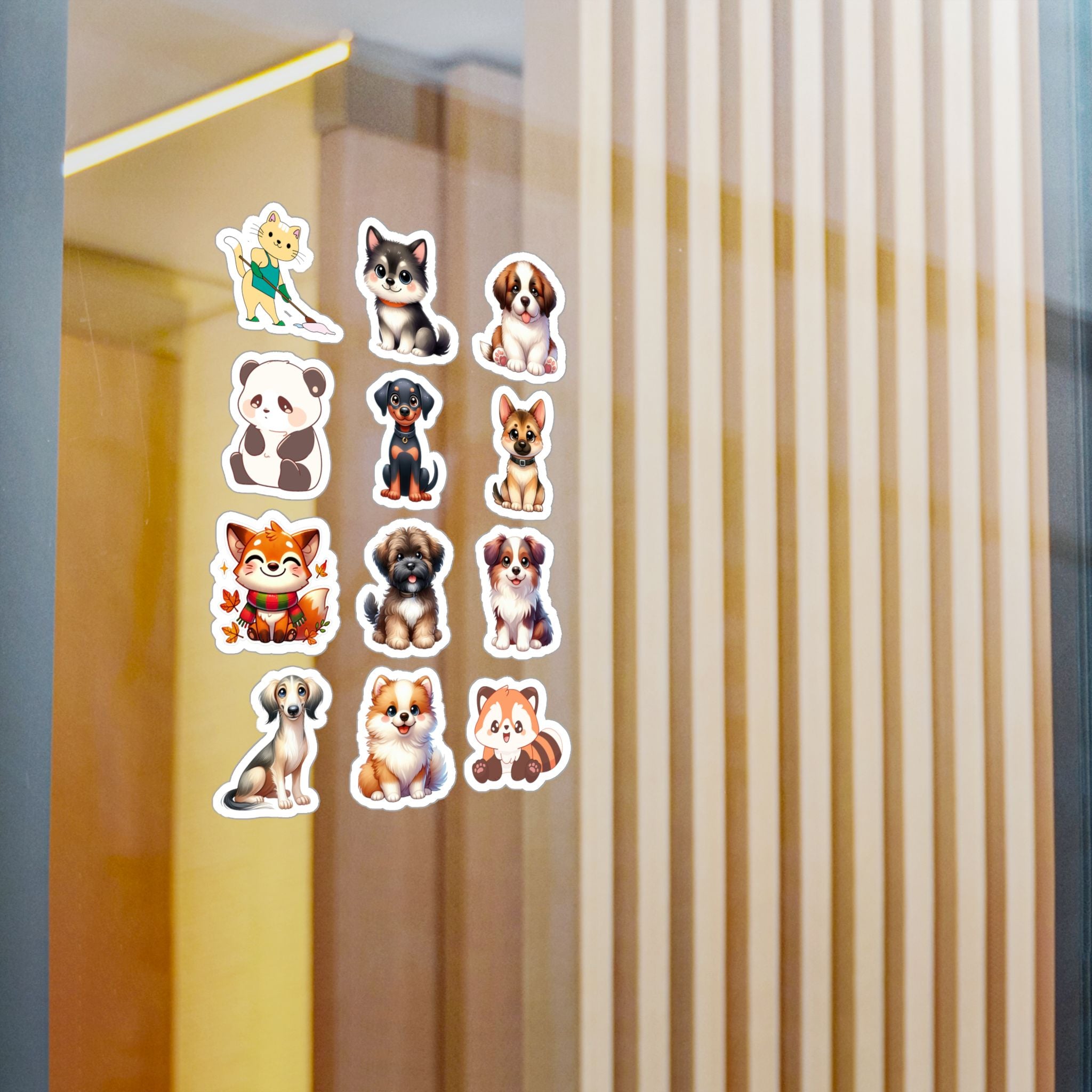 Cute Kawaii Sheet 02 — 12 Kiss-Cut Vinyl Decals