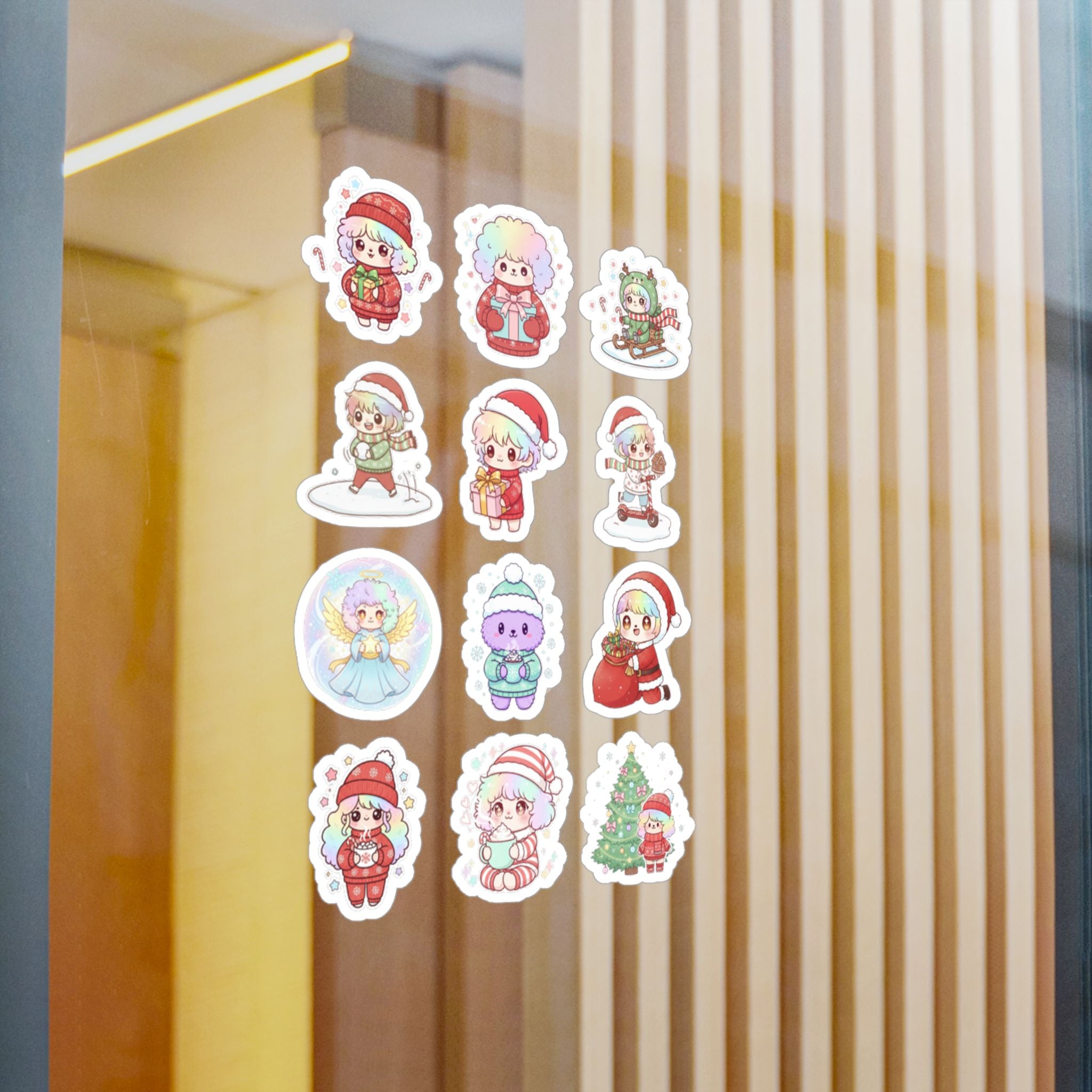 Christmas Monsters Sheet 10 — 12 Kiss-Cut Vinyl Decals