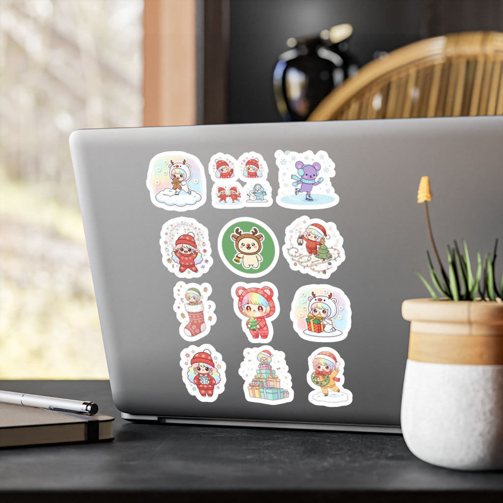 Christmas Monsters Sheet 18 — 12 Kiss-Cut Vinyl Decals