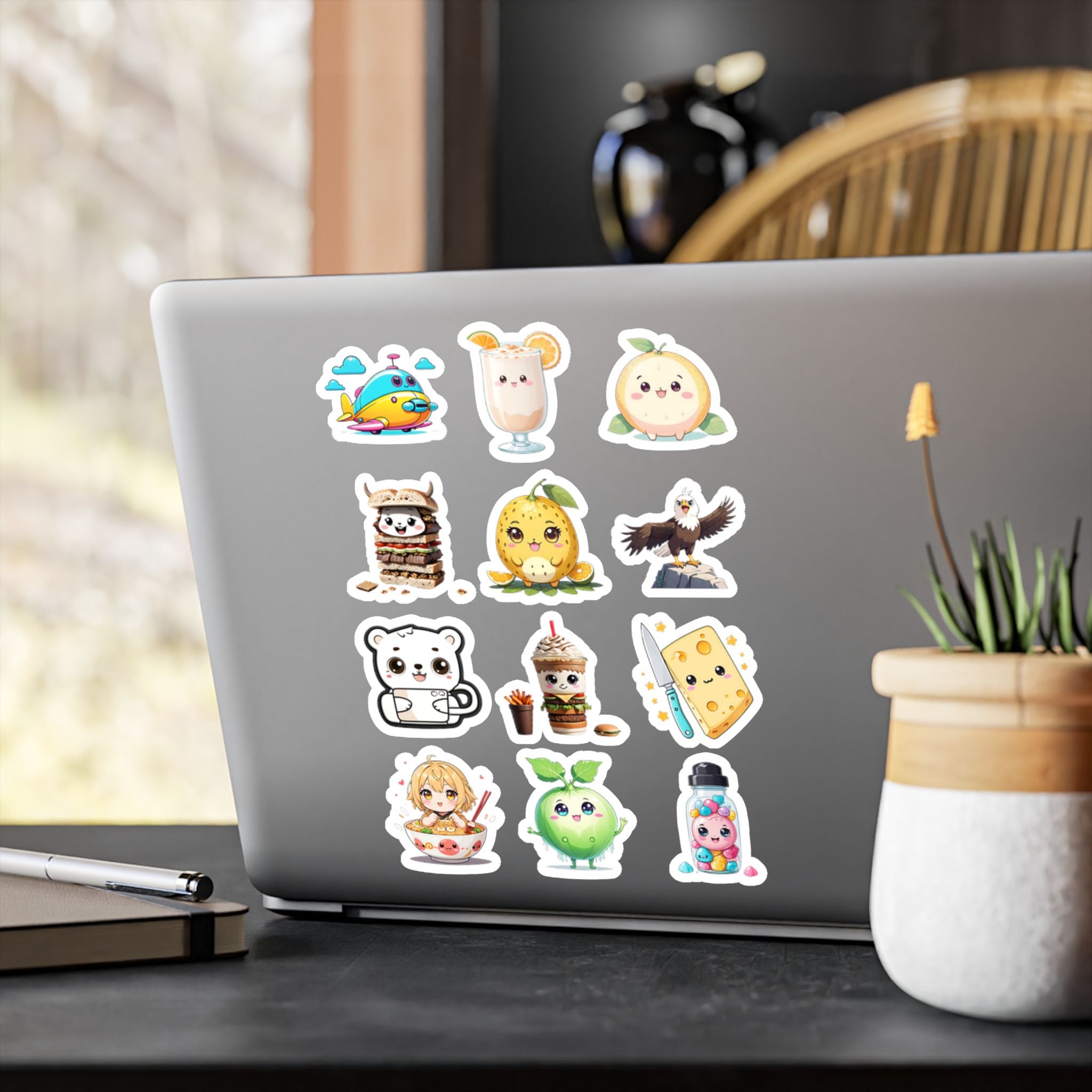 Kawaii Stickers Sheet 51 — 12 Kiss-Cut Vinyl Decals