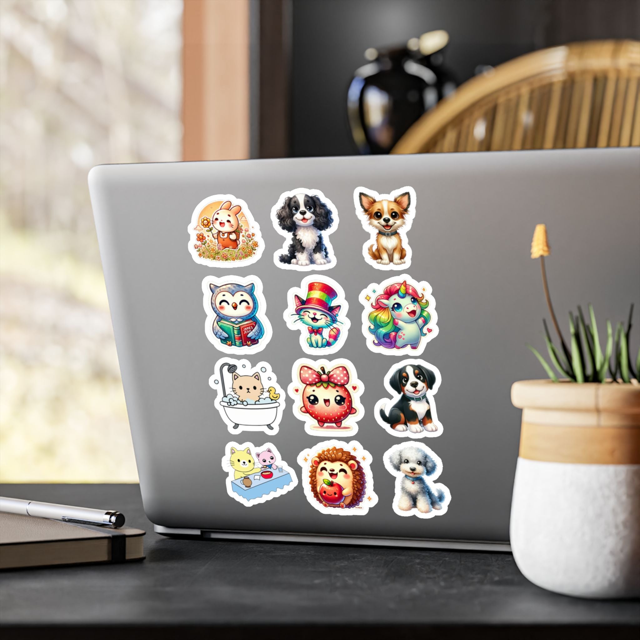Cute Kawaii Sheet 08 — 12 Kiss-Cut Vinyl Decals