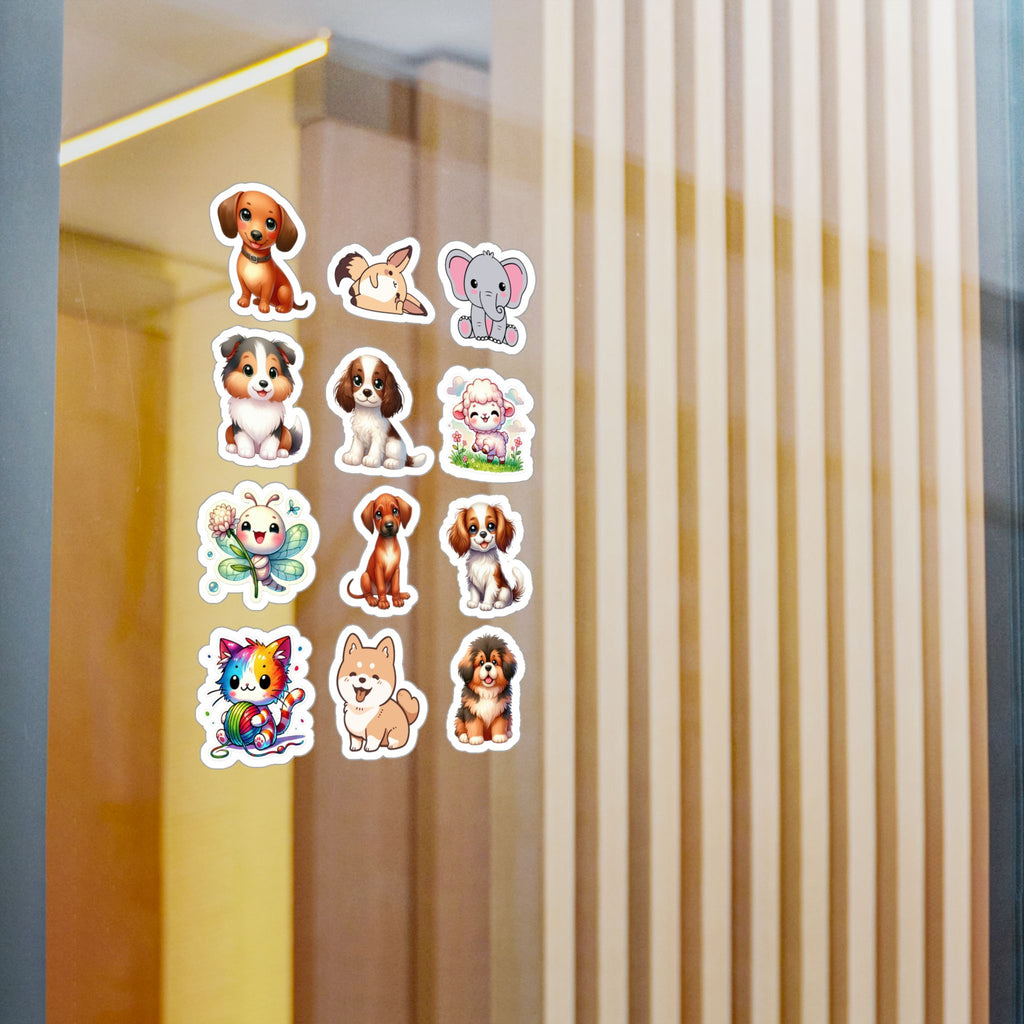 Cute Kawaii Sheet 28 — 12 Kiss-Cut Vinyl Decals