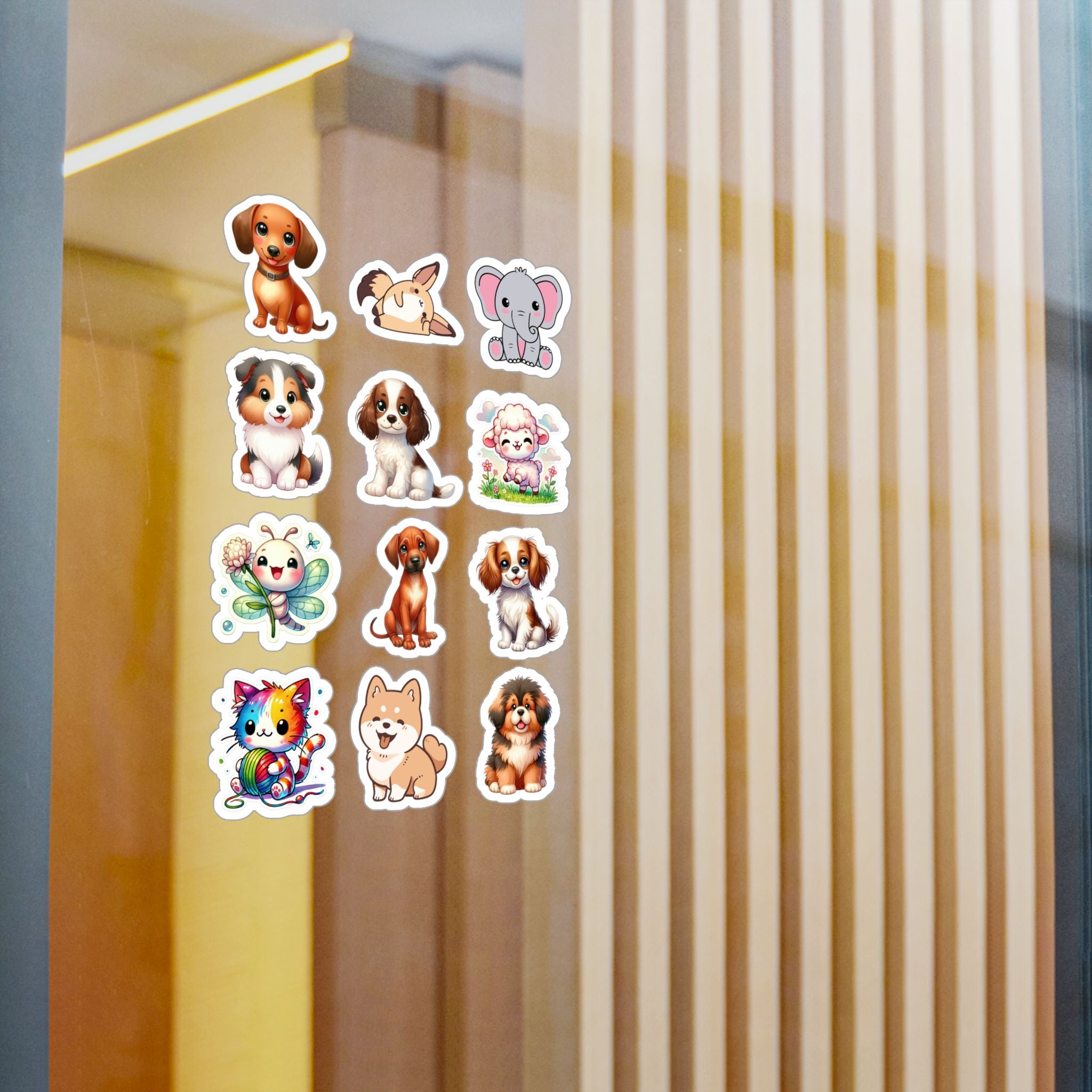 Cute Kawaii Sheet 28 — 12 Kiss-Cut Vinyl Decals