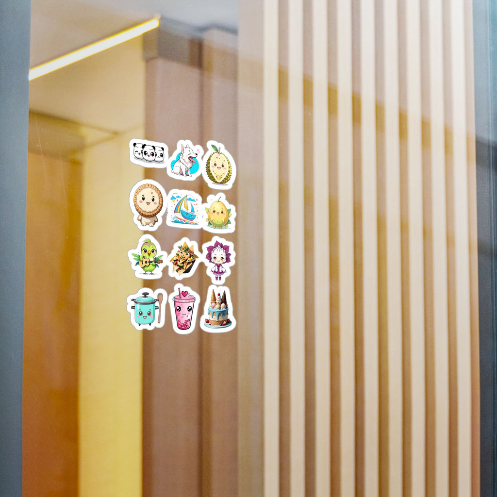 Kawaii Stickers Sheet 114 — 12 Kiss-Cut Vinyl Decals