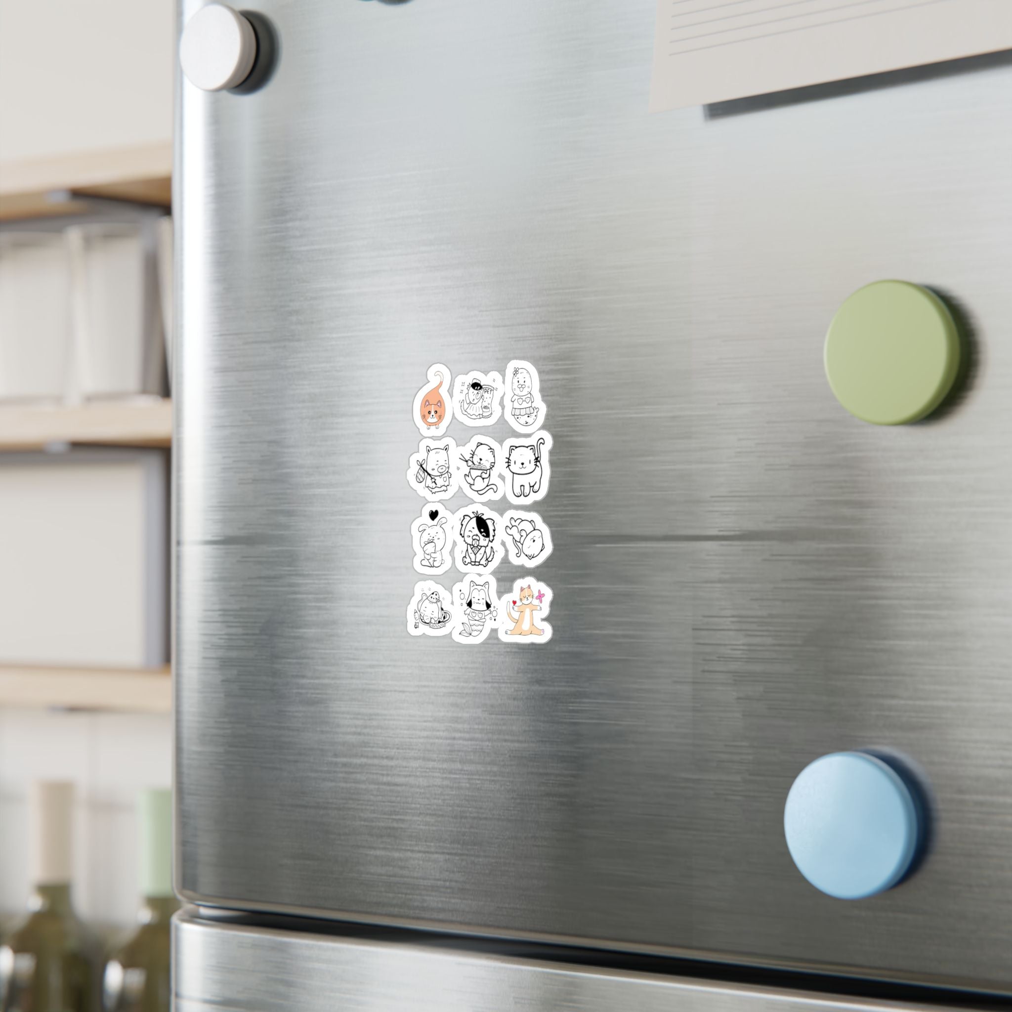 Kawaii Classics Sheet 03 — 12 Kiss-Cut Vinyl Decals