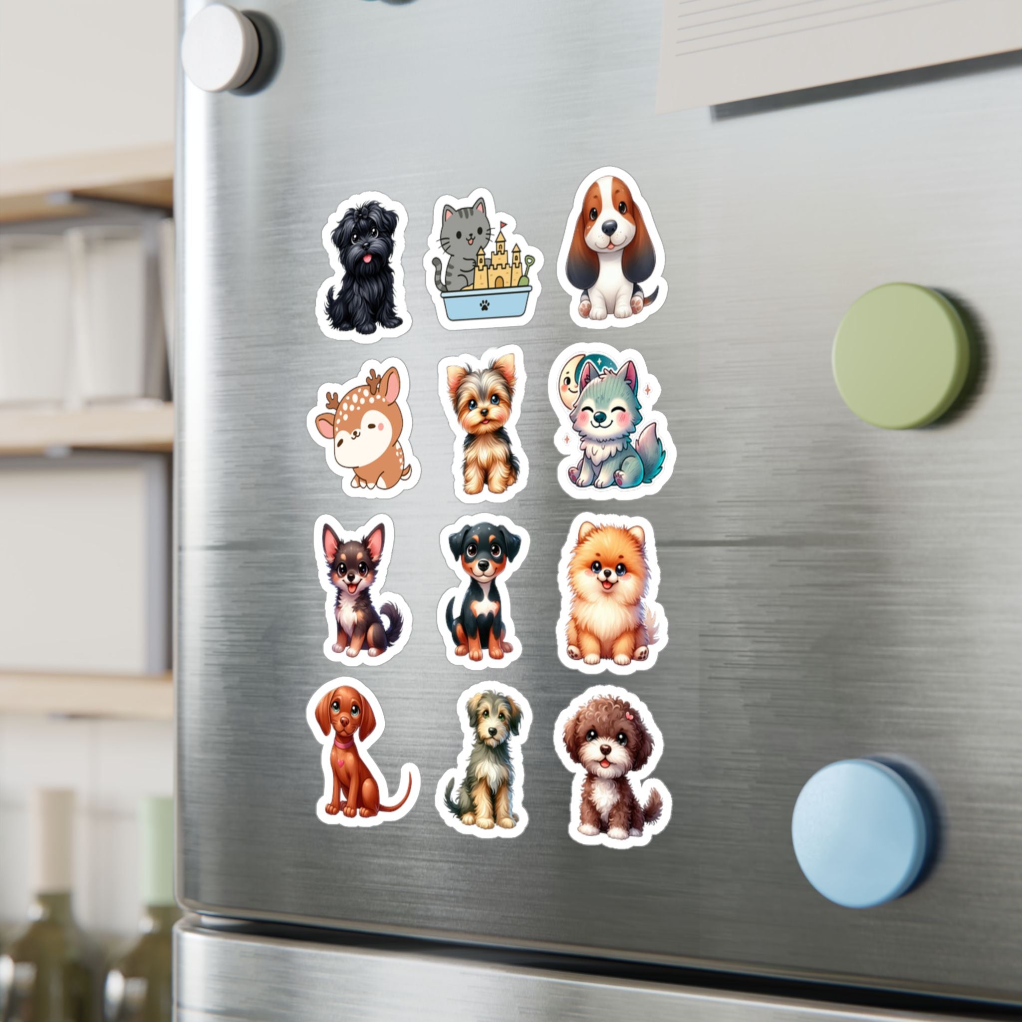 Cute Kawaii Sheet 09 — 12 Kiss-Cut Vinyl Decals