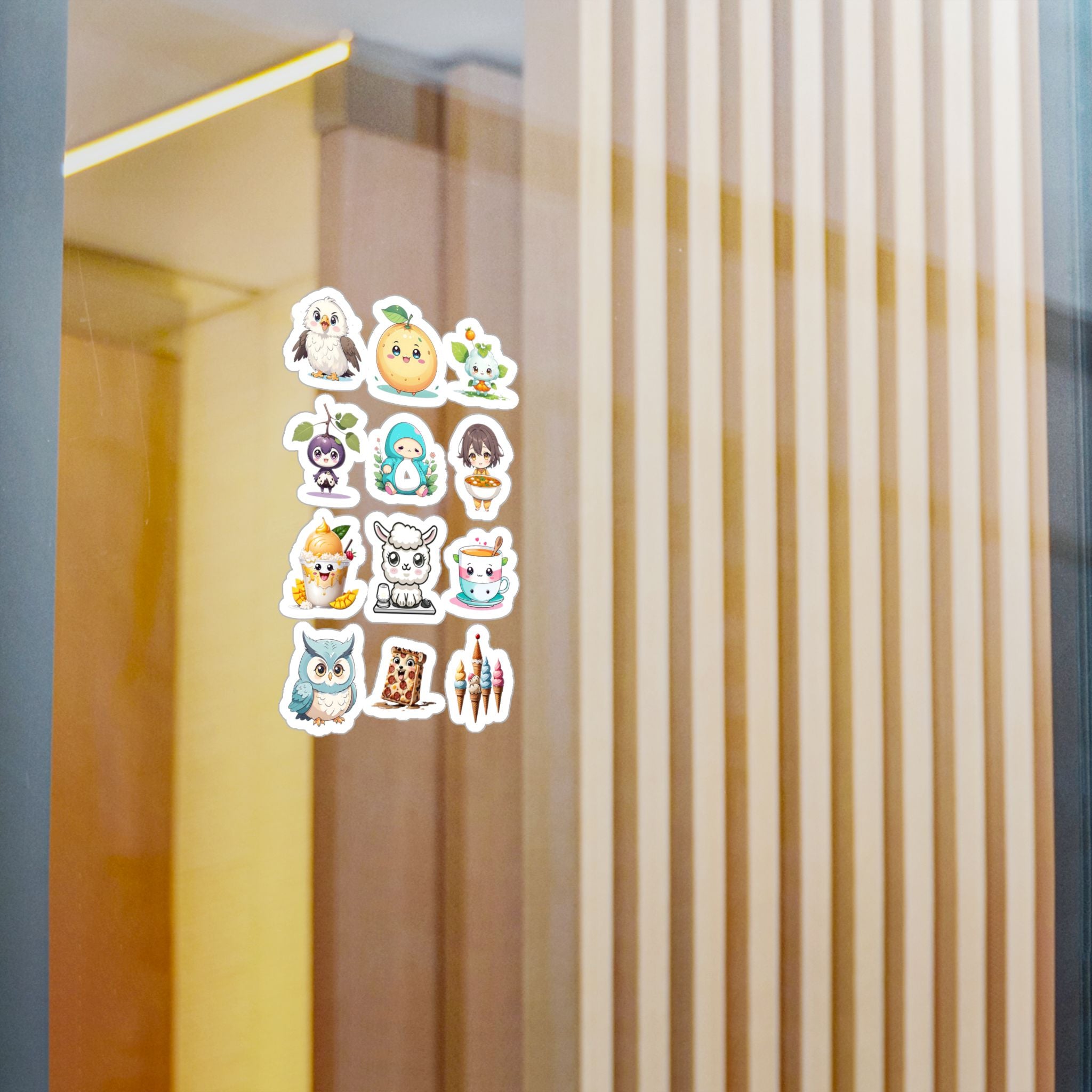 Kawaii Stickers Sheet 142 — 12 Kiss-Cut Vinyl Decals