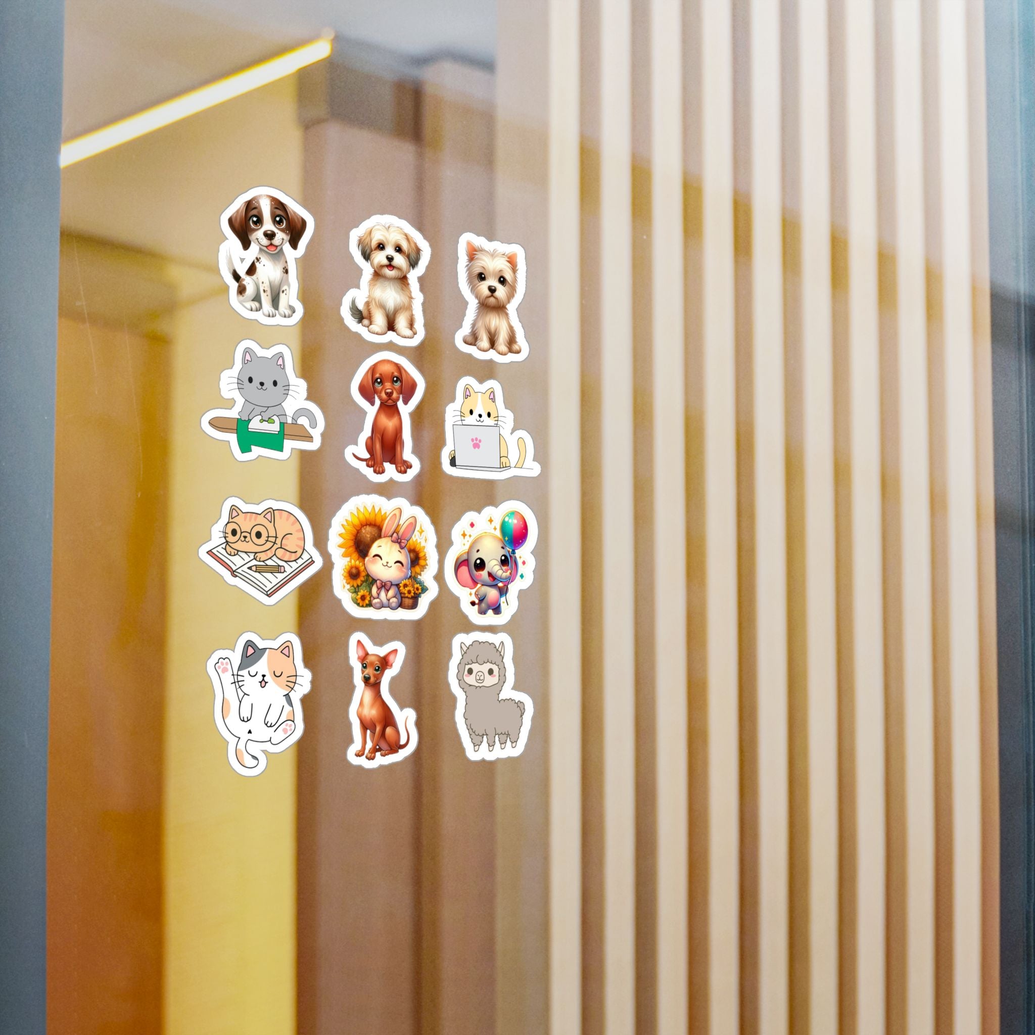 Cute Kawaii Sheet 07 — 12 Kiss-Cut Vinyl Decals