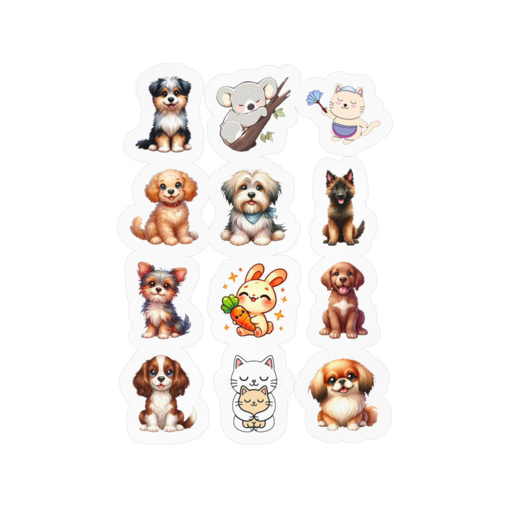 Cute Kawaii Sheet 27 — 12 Kiss-Cut Vinyl Decals