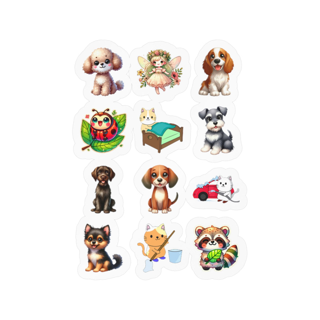 Cute Kawaii Sheet 17 — 12 Kiss-Cut Vinyl Decals