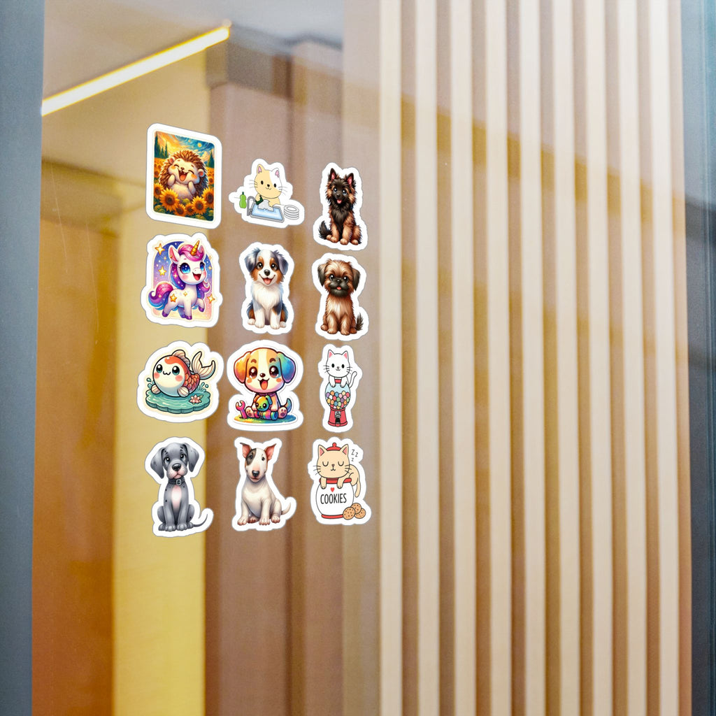 Cute Kawaii Sheet 23 — 12 Kiss-Cut Vinyl Decals