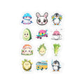 Kawaii Stickers Sheet 47 — 12 Kiss-Cut Vinyl Decals