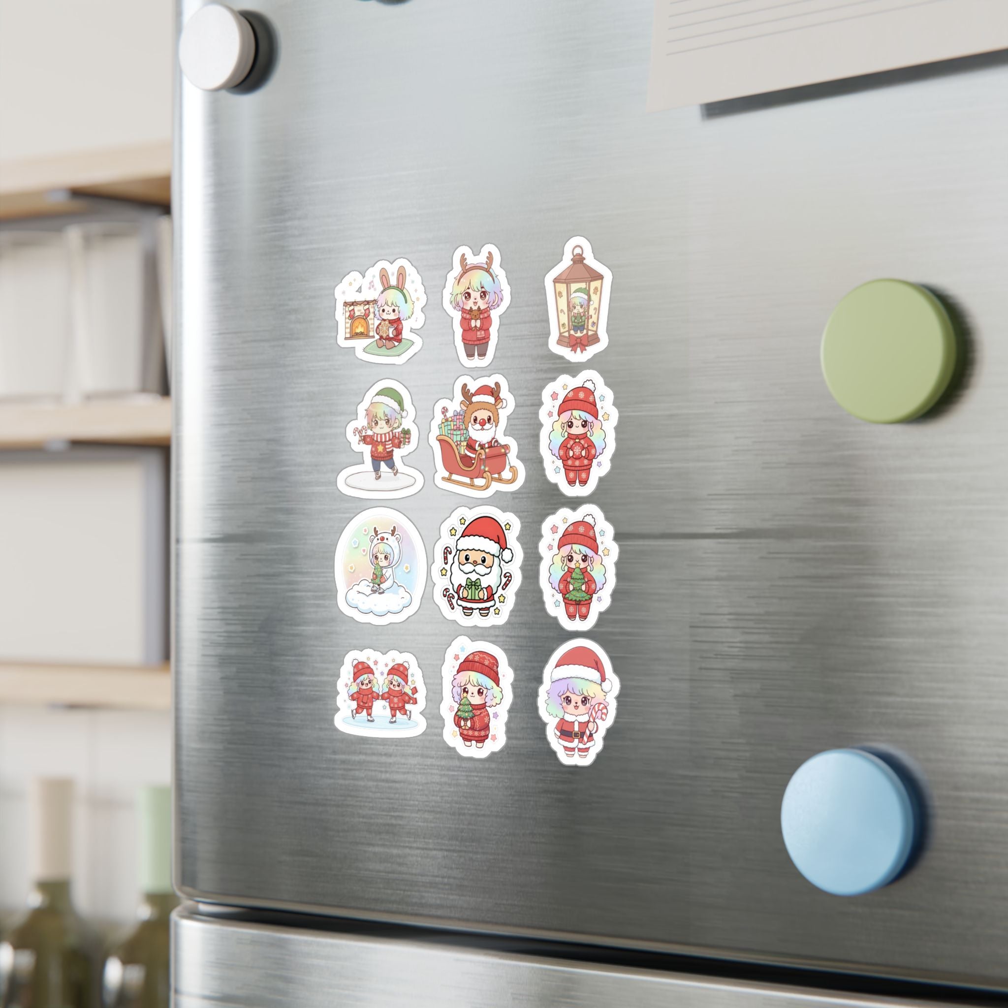 Christmas Monsters Sheet 05 — 12 Kiss-Cut Vinyl Decals