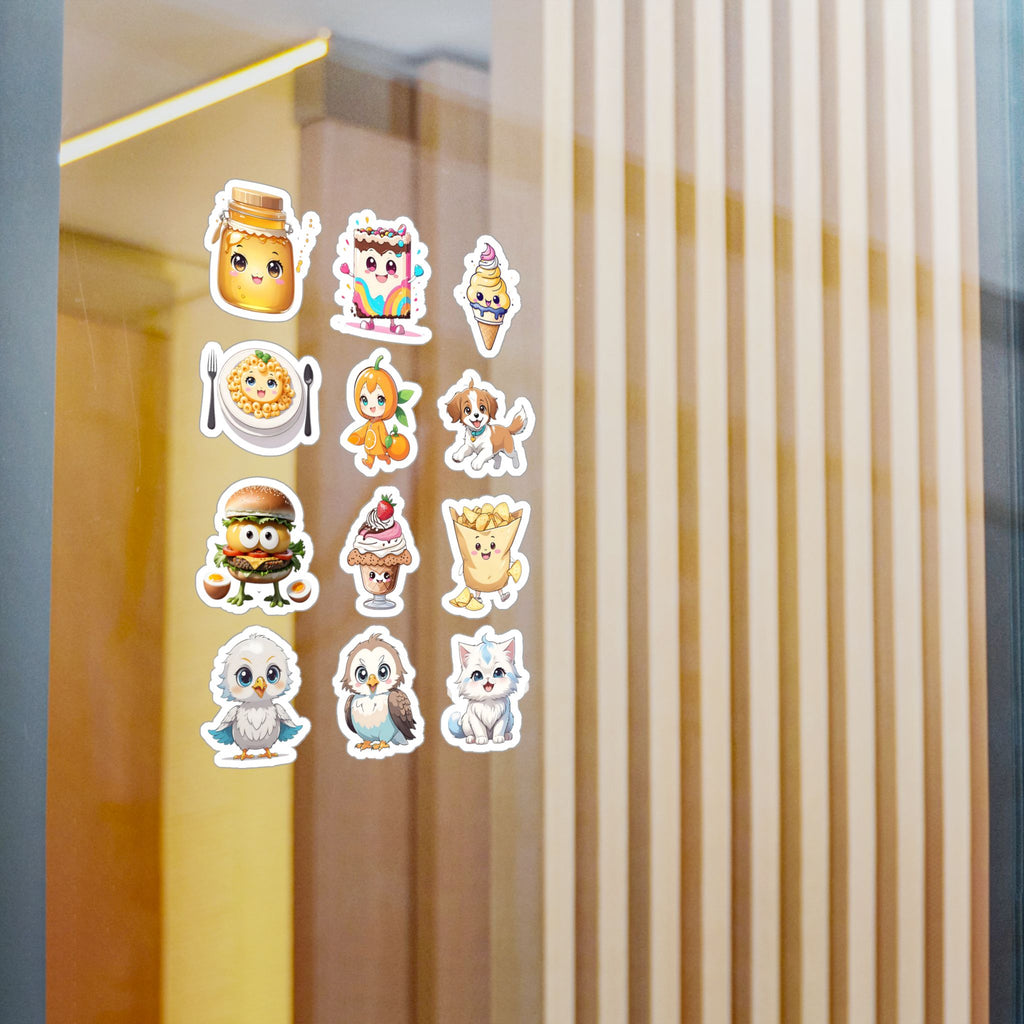 Kawaii Stickers Sheet 05 — 12 Kiss-Cut Vinyl Decals