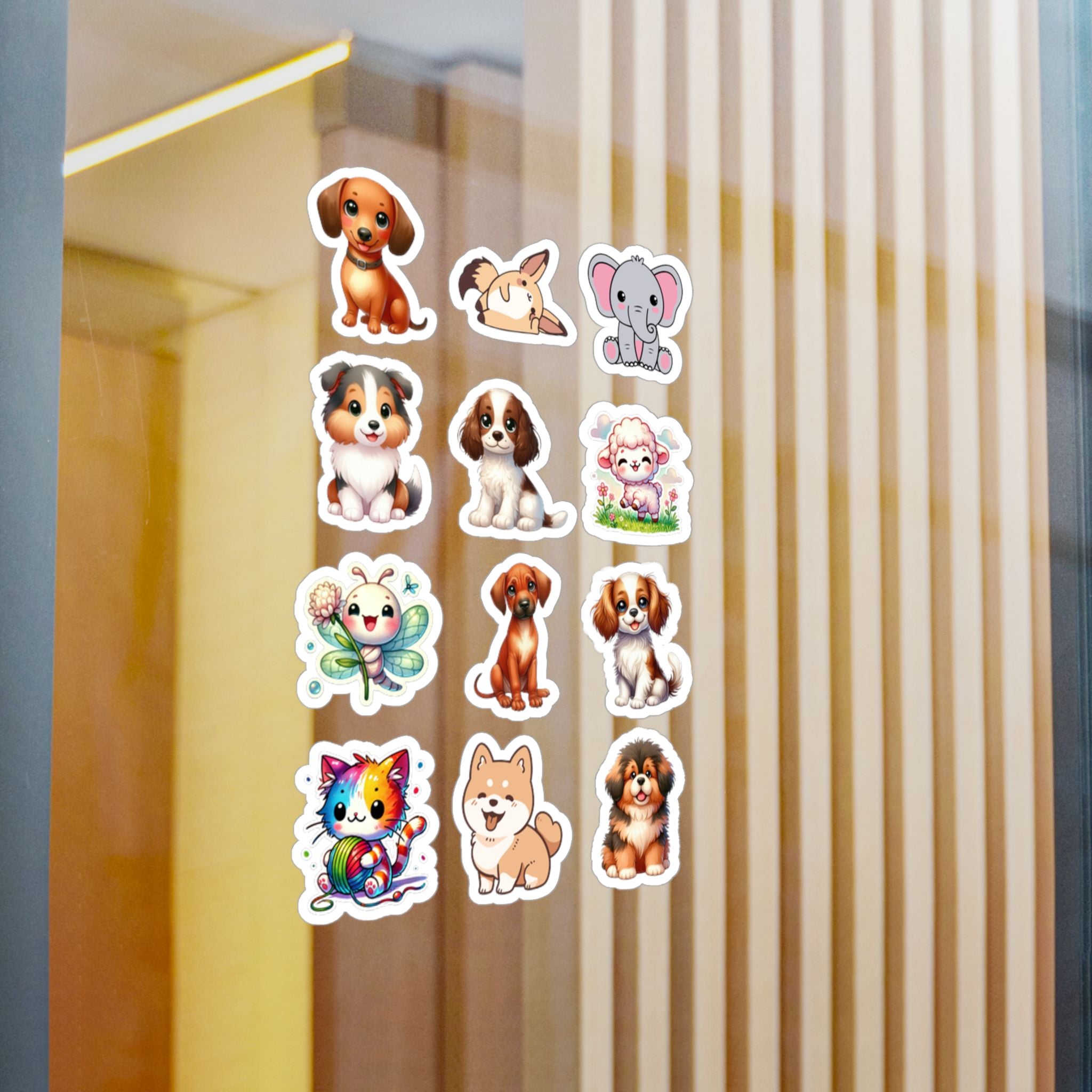Cute Kawaii Sheet 28 — 12 Kiss-Cut Vinyl Decals